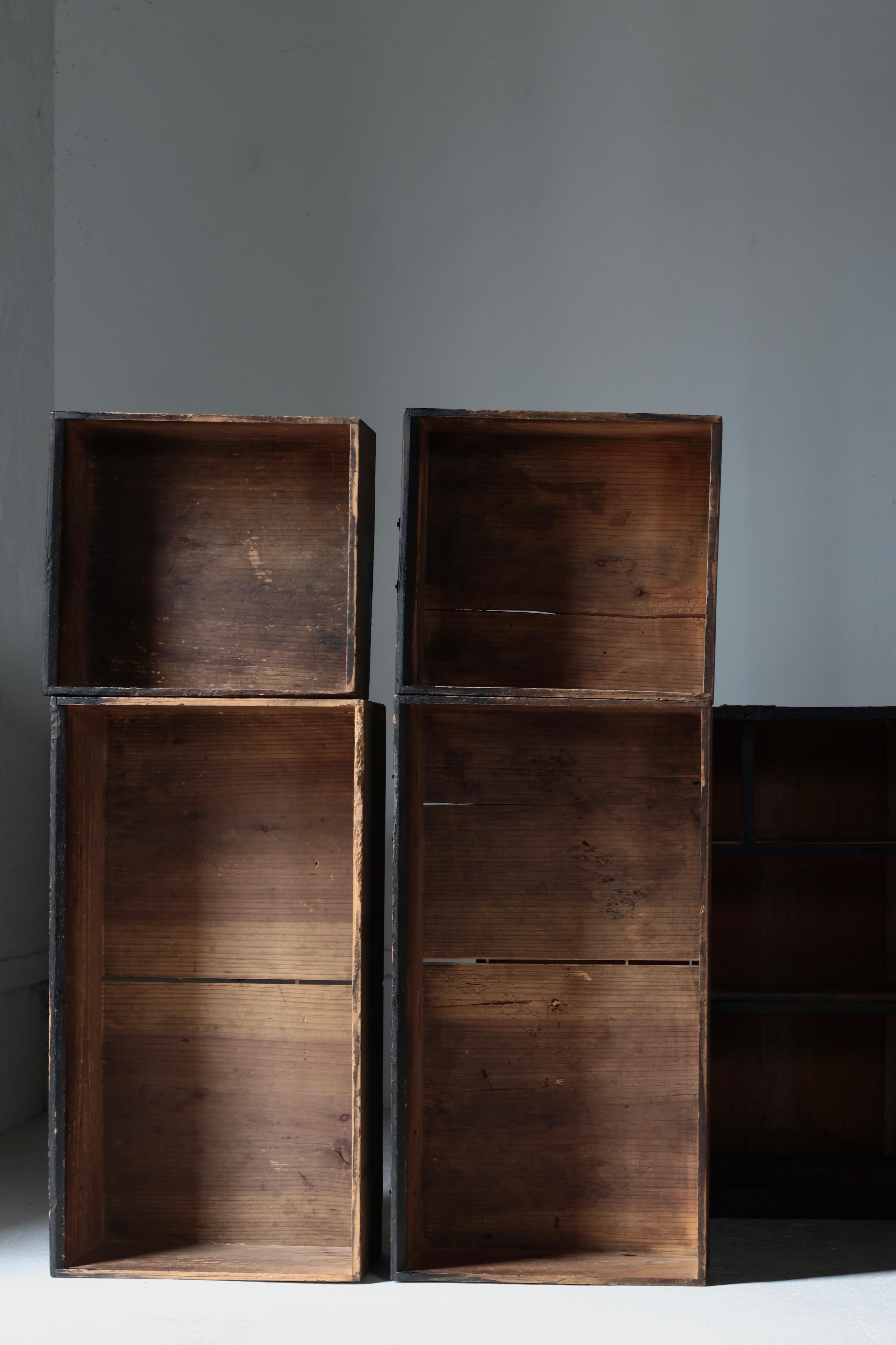 Japanese Antique Black Drawer / Storage Tansu / 1905s / Wabi-Sabi Mingei For Sale 4
