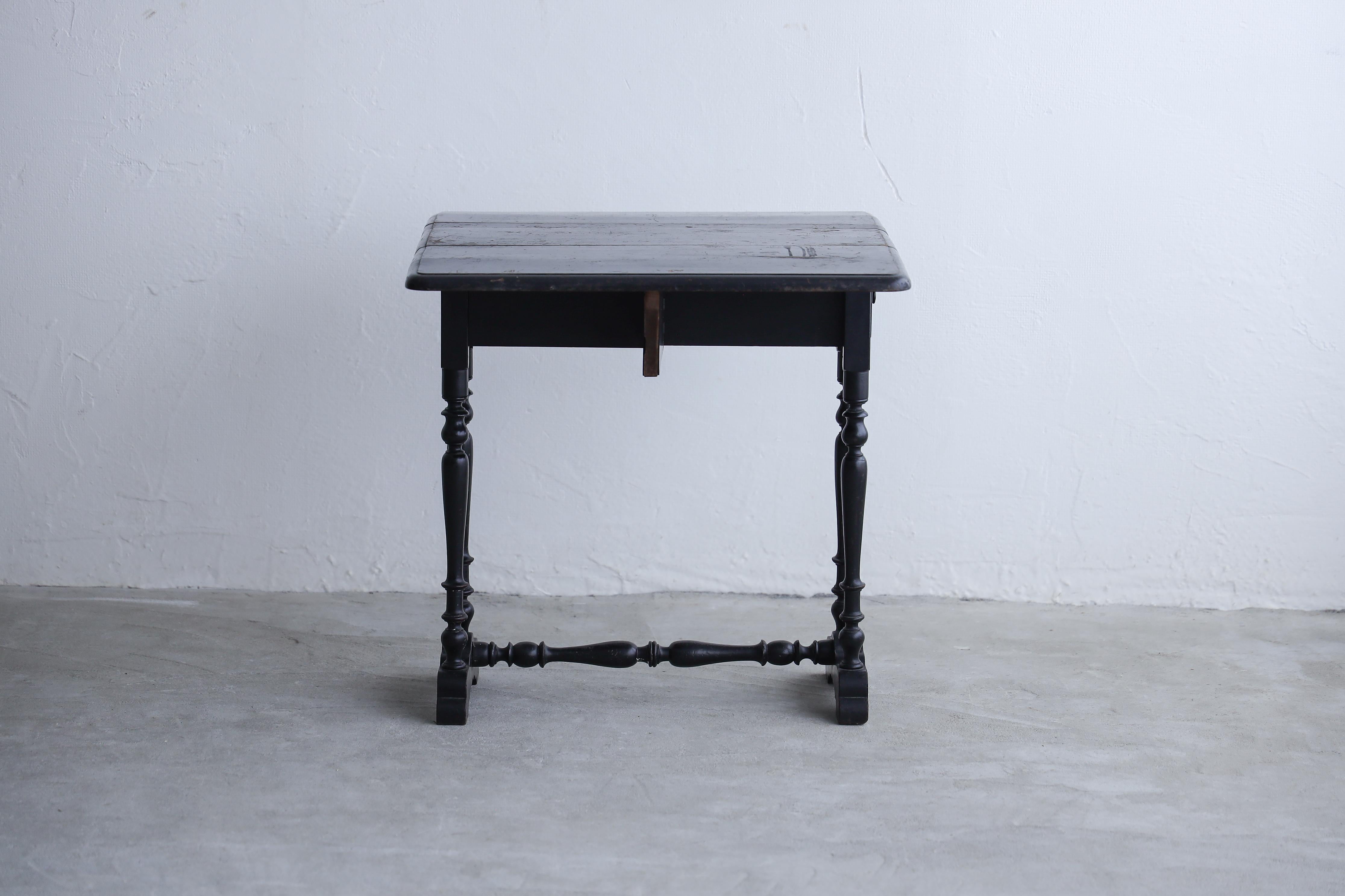 Mesa plegable japonesa antigua negra, Wabi-sabi, Japandi en Bueno estado para la venta en Katori-Shi, 12