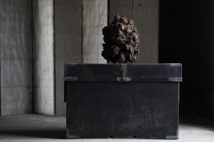 Japanese Antique Black Lacquered Box 1860s-1900s / Tansu Sideboard Wabisabi