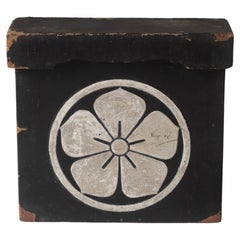 Japanische antike schwarze Laternenbox /1896er Objet d'art WabiSabi