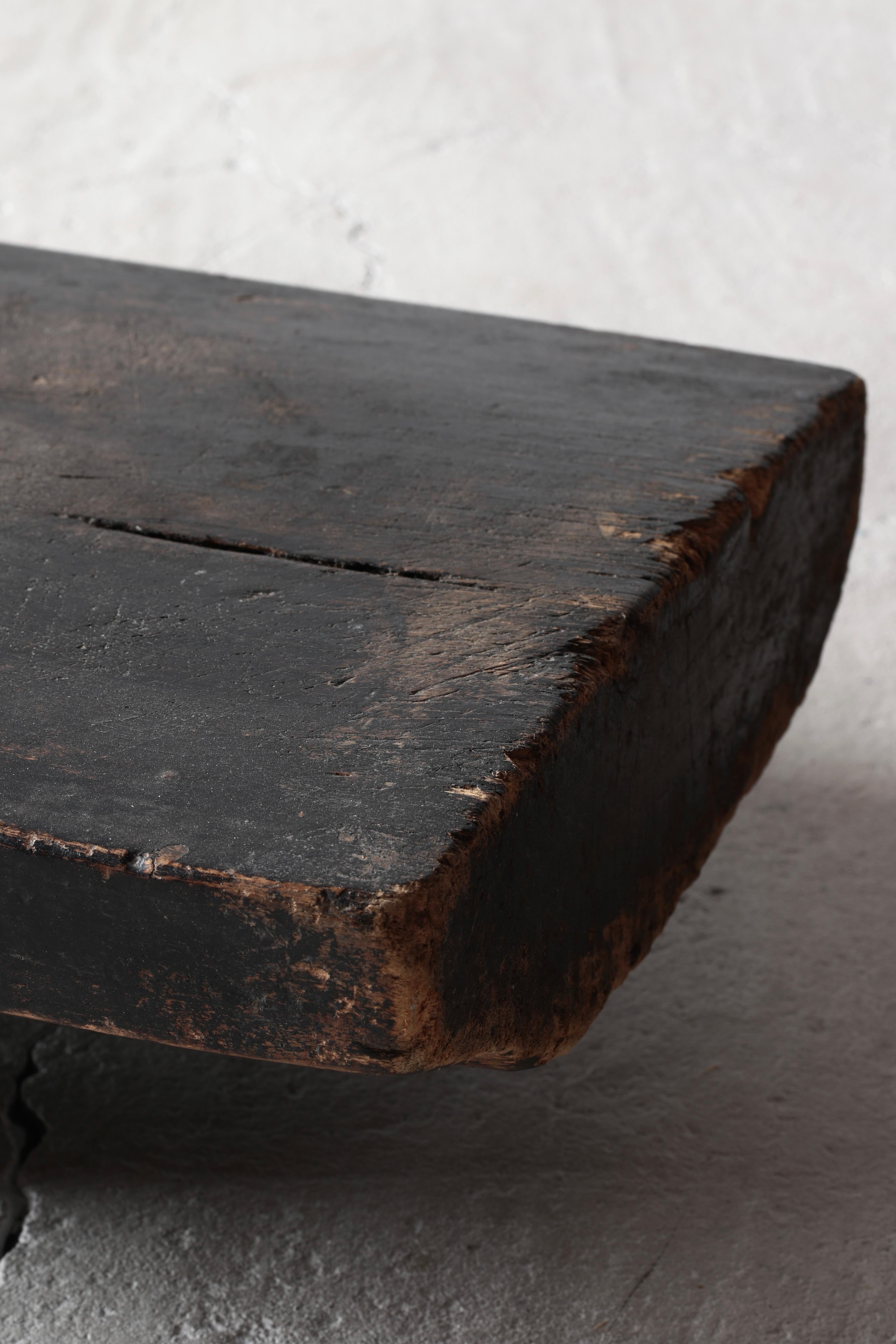 Table basse japonaise antique noire / Table de canapé Table à café / Wabi-sabi Primitive 4