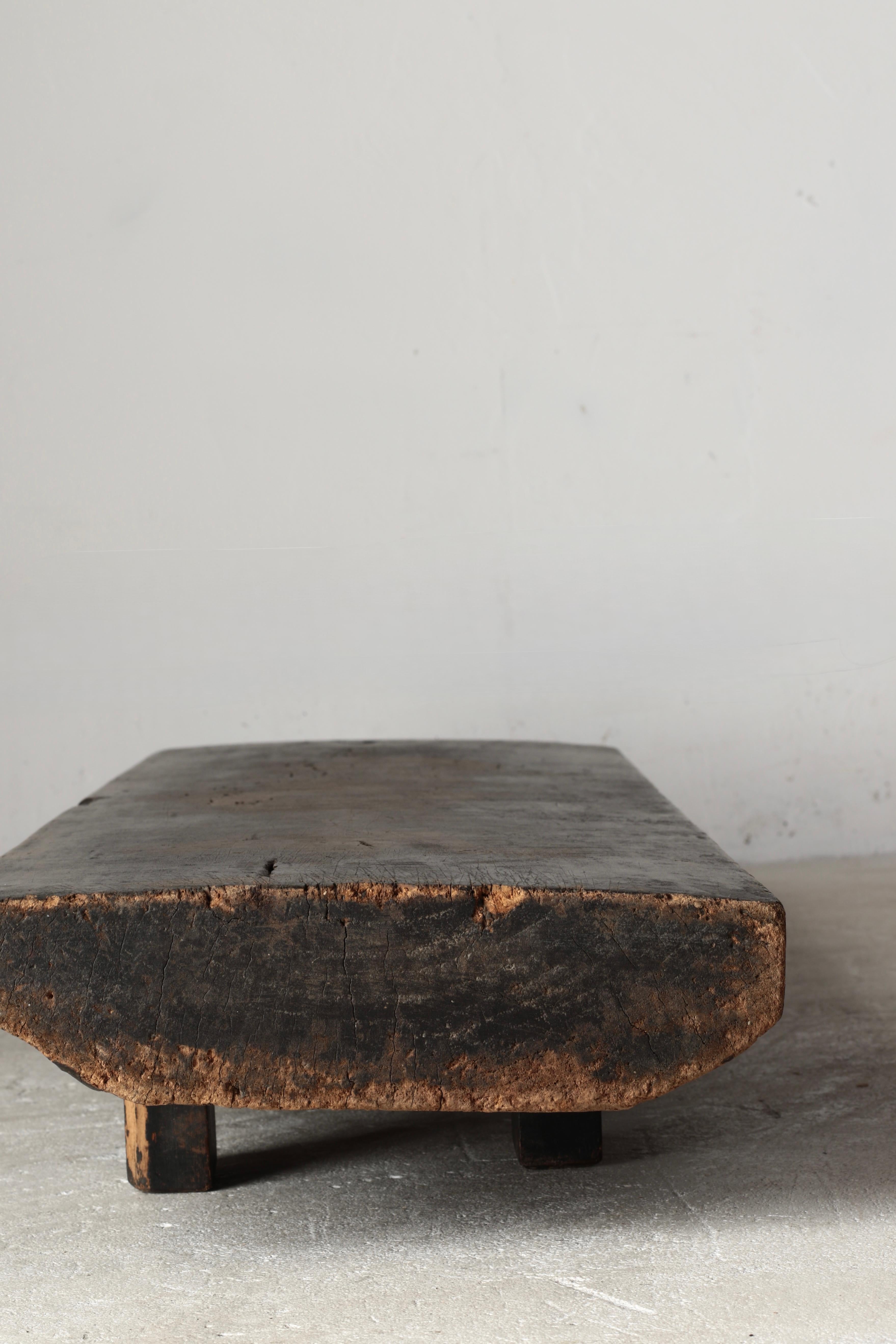 Table basse japonaise antique noire / Table de canapé Table à café / Wabi-sabi Primitive 8