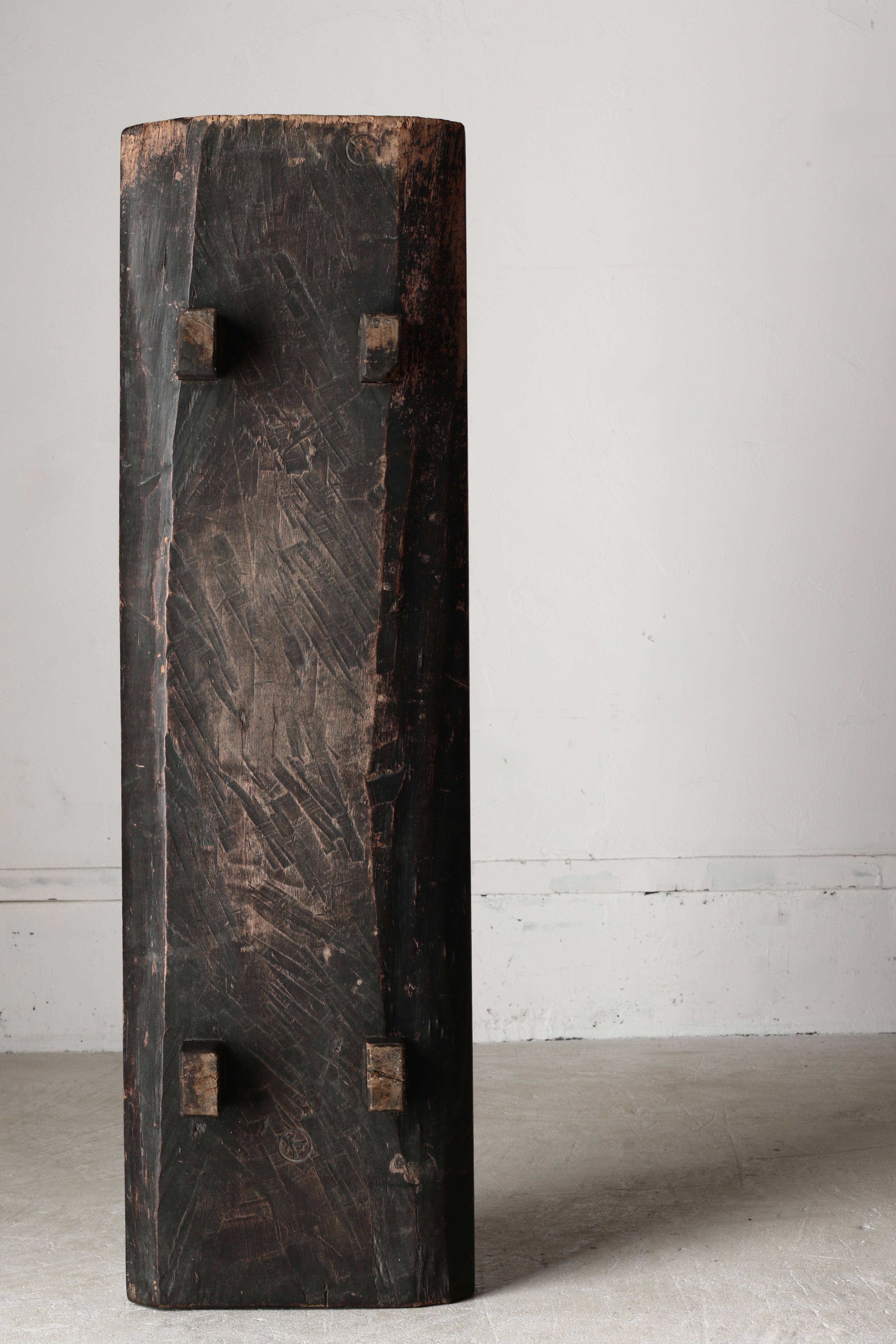 Table basse japonaise antique noire / Table de canapé Table à café / Wabi-sabi Primitive 12