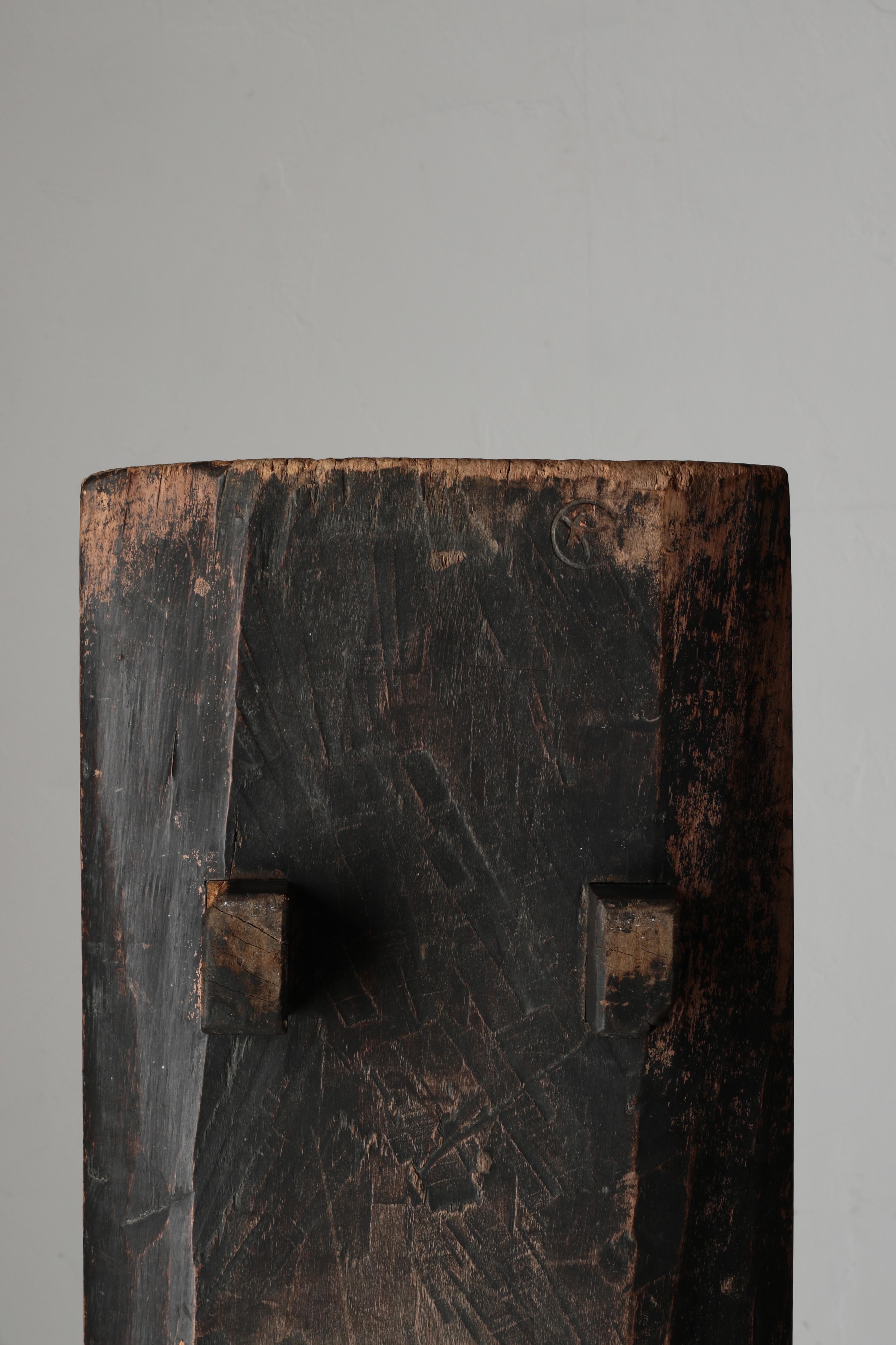 Travail du bois Table basse japonaise antique noire / Table de canapé Table à café / Wabi-sabi Primitive