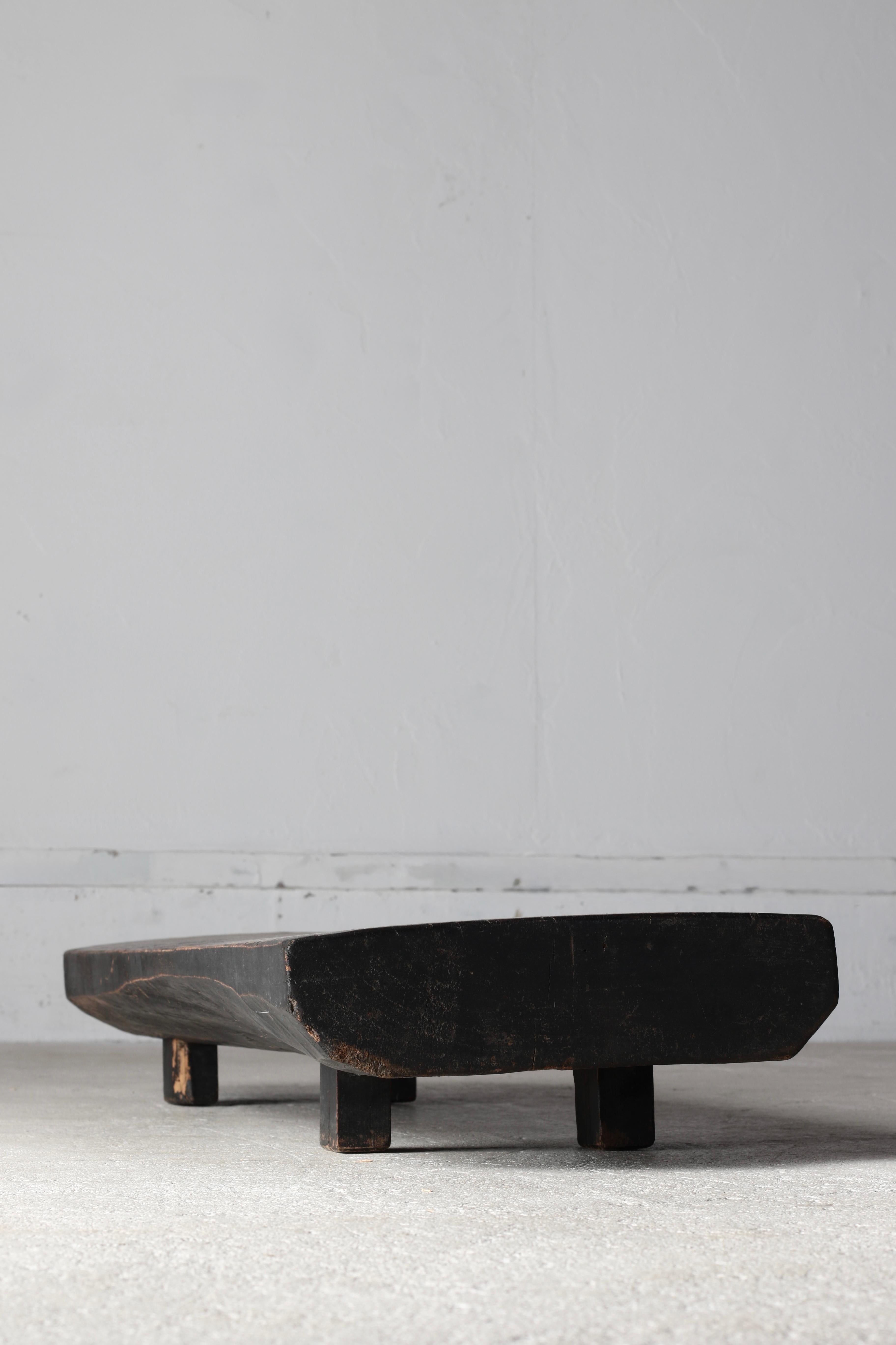 Table basse japonaise antique noire / Table de canapé Table à café / Wabi-sabi Primitive 1