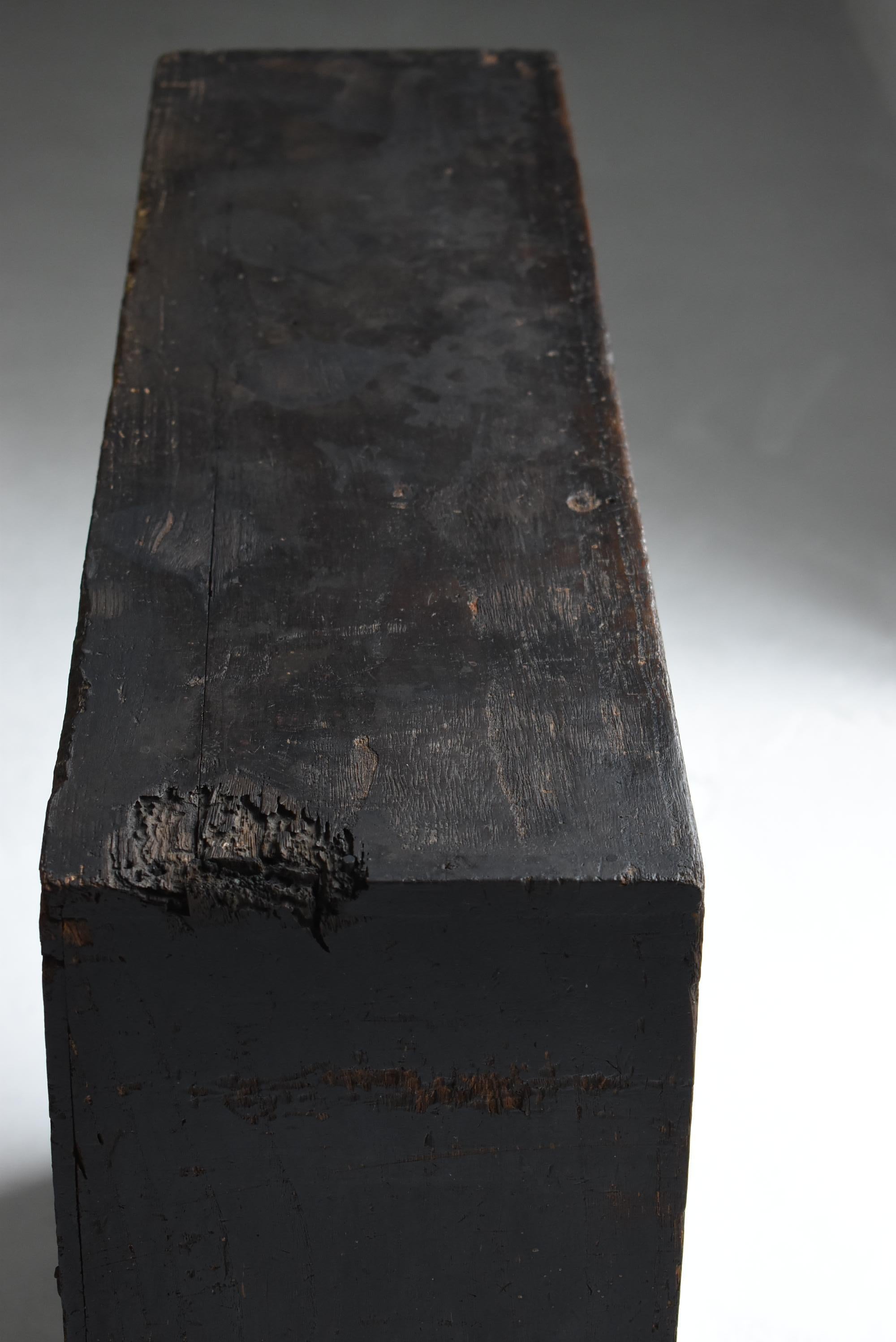 Japanese Antique Black Medicine Chest 1800s-1860s / Tansu Wabisabi 9