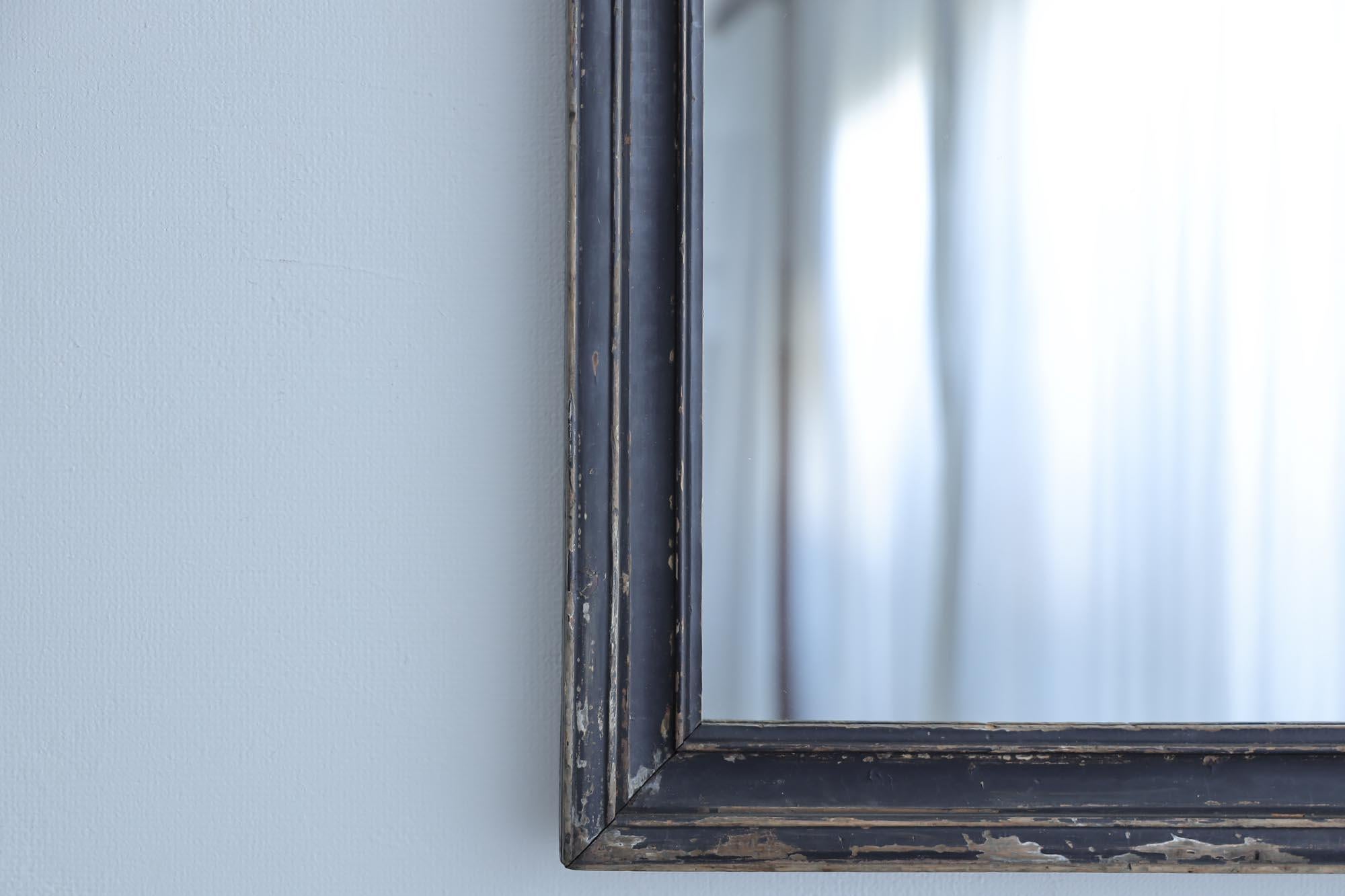Japanese Antique Black Mirror, Antique Wall Mirror 3