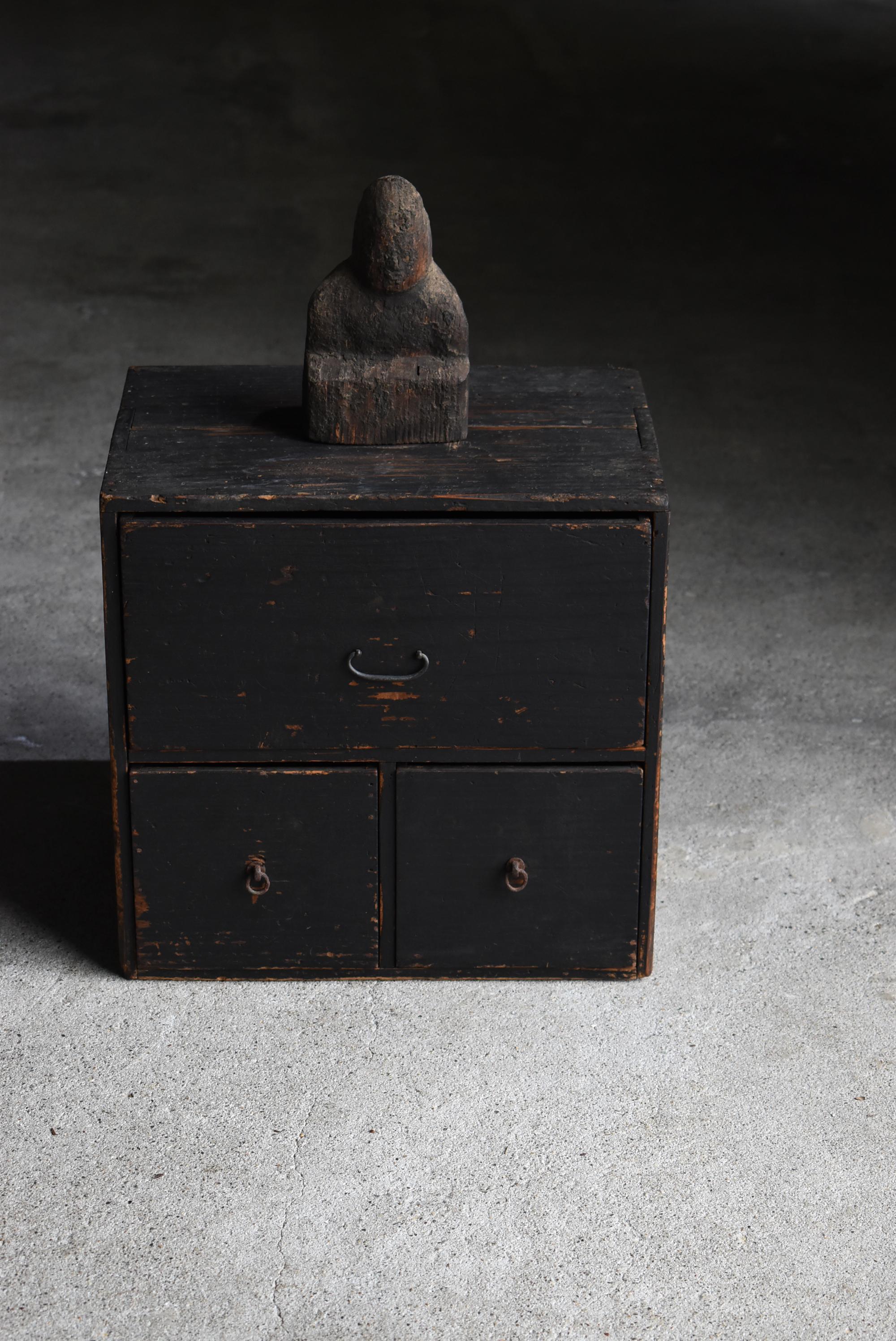 Meiji Petit tiroir japonais ancien 1860s-1900s / Tansu Storage Wabisabi en vente