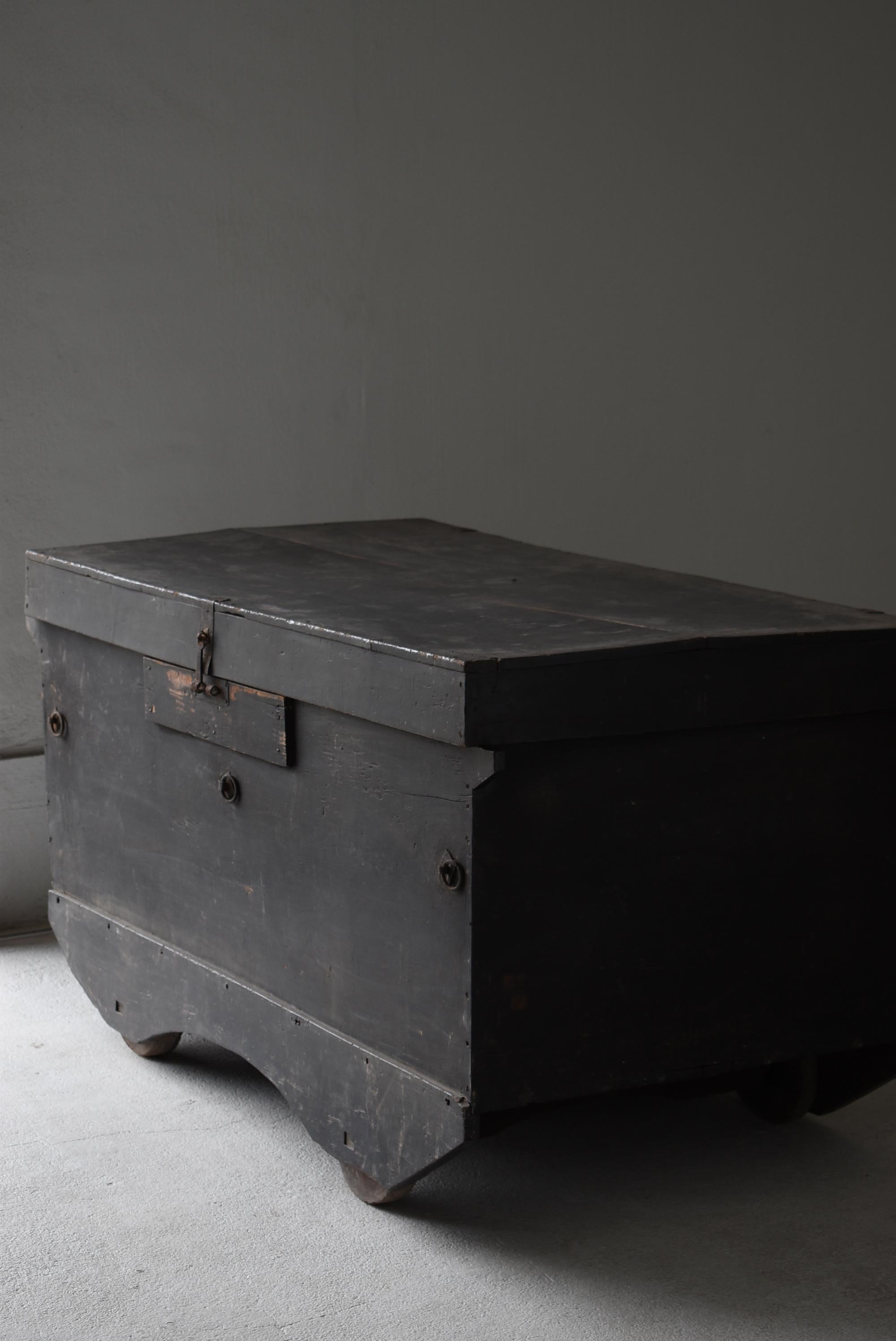 Japanese Antique Black Tansu 1800s-1860s/Chest of Drawers Cabinet Wabisabi 7