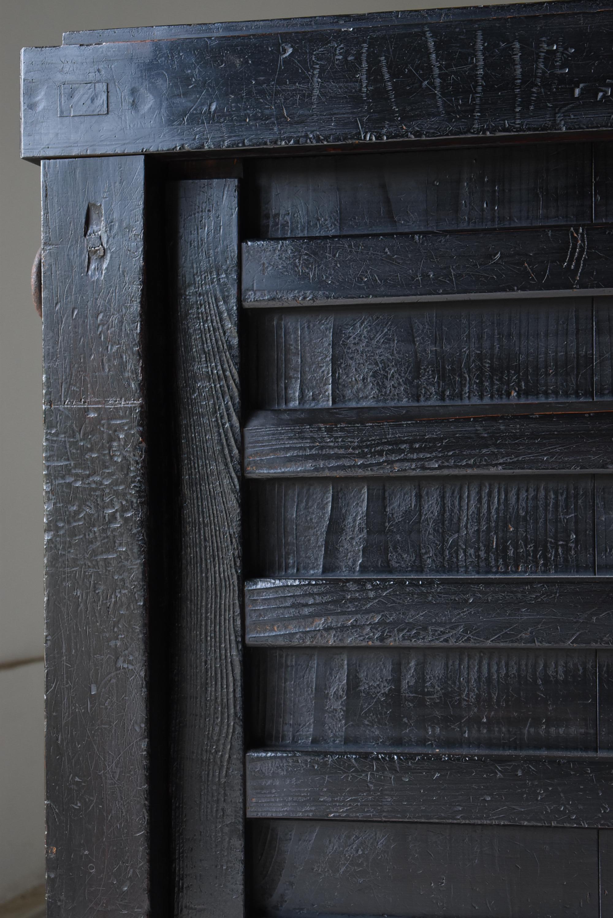 Japanese Antique Black Tansu 1860s-1900s/Chests of Drawers Cabinet wabisabi 1