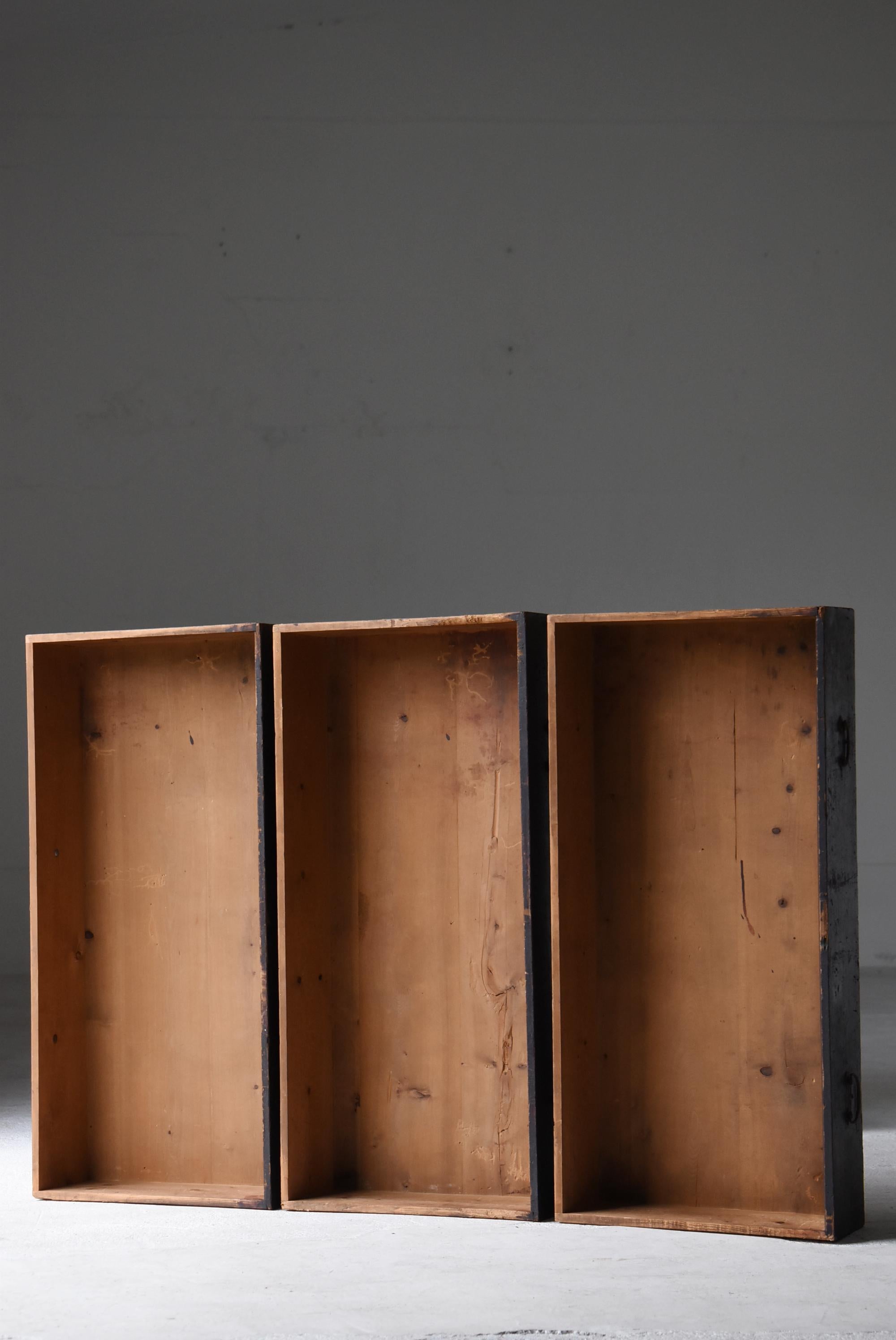 Ancien Tansu Noir Japonais 1860s-1900s / Buffet Tiroir de Rangement Wabisabi en vente 3