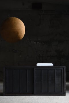 Japanese Antique Black Tansu 1860s-1900s / Sideboard Storage Cabinet Wabisabi