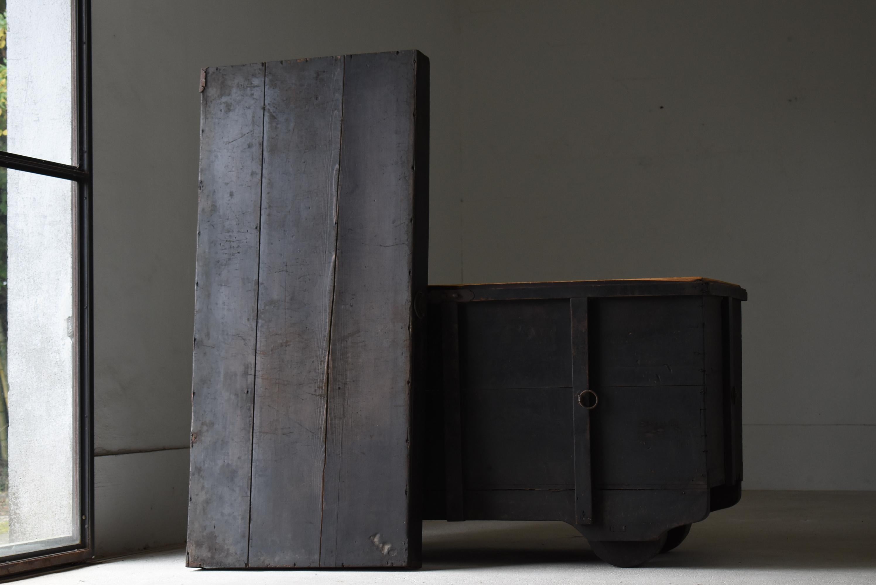 Japanese Antique Black Tansu 1860s-1900s / Storage Box Cabinet Wabi Sabi  2