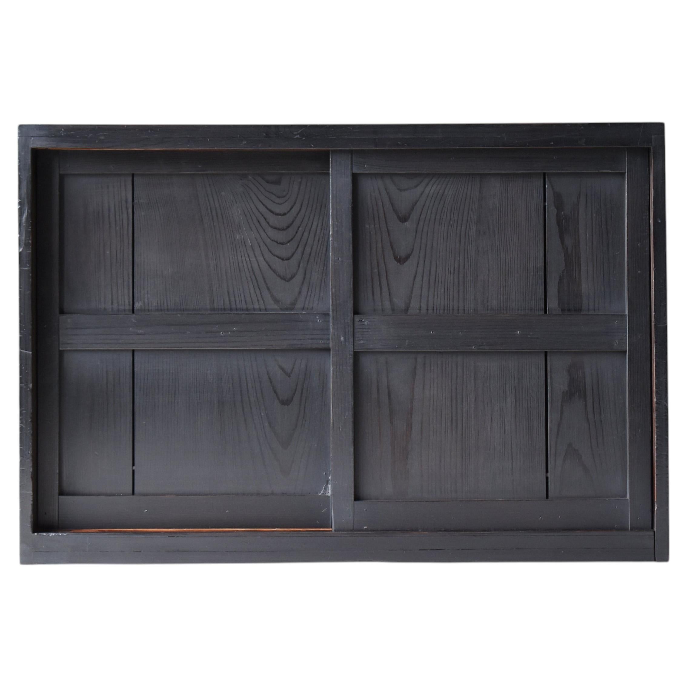 Japanese Antique Black Tansu 1860s-1920s / Sideboard Nightstand Wabisabi
