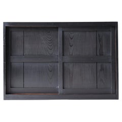 Japanese Antique Black Tansu 1860s-1920s / Sideboard Nightstand Wabisabi