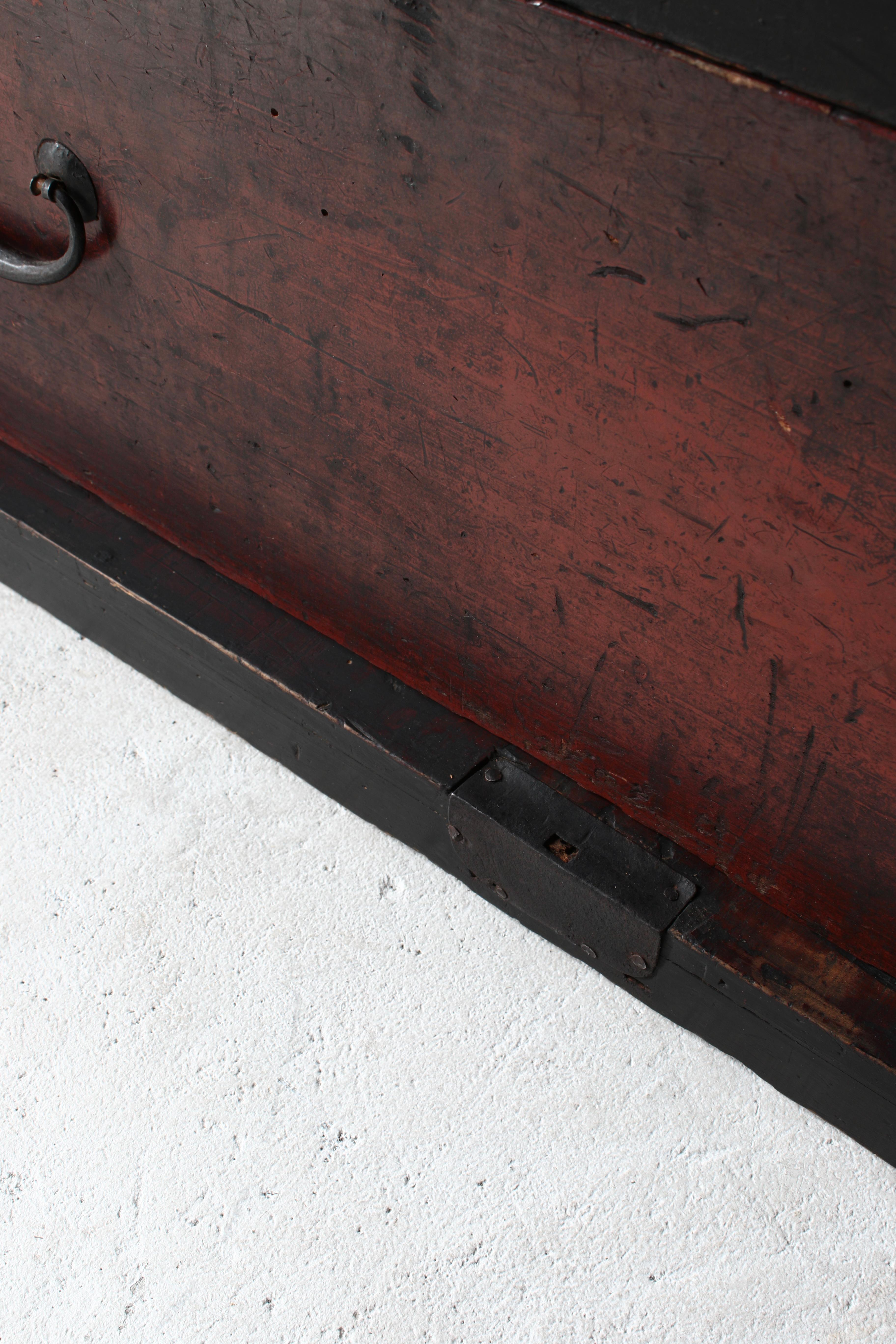 Antiquités japonaises Tansu / Tiroir de cabinet noir / 1868-1912s / Wabi-Sabi Mingei 8
