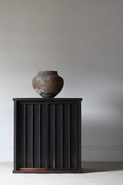 Japanese Antique Black Tansu / Cabinet Sideboard / 1868-1912s / Wabi-Sabi