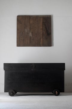 Japanese Antique Black Tansu / Sideboard Exhibition Table / 1860-1900s Wabi-sabi