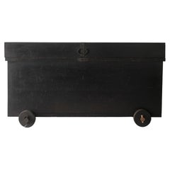 Japanese Used Black Tansu / Cabinet Sideboard / 1860-1900s WabiSabi