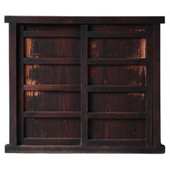 Japanese Antique Black Tansu / Cabinet Sideboard / 1868-1912s / Wabi-Sabi