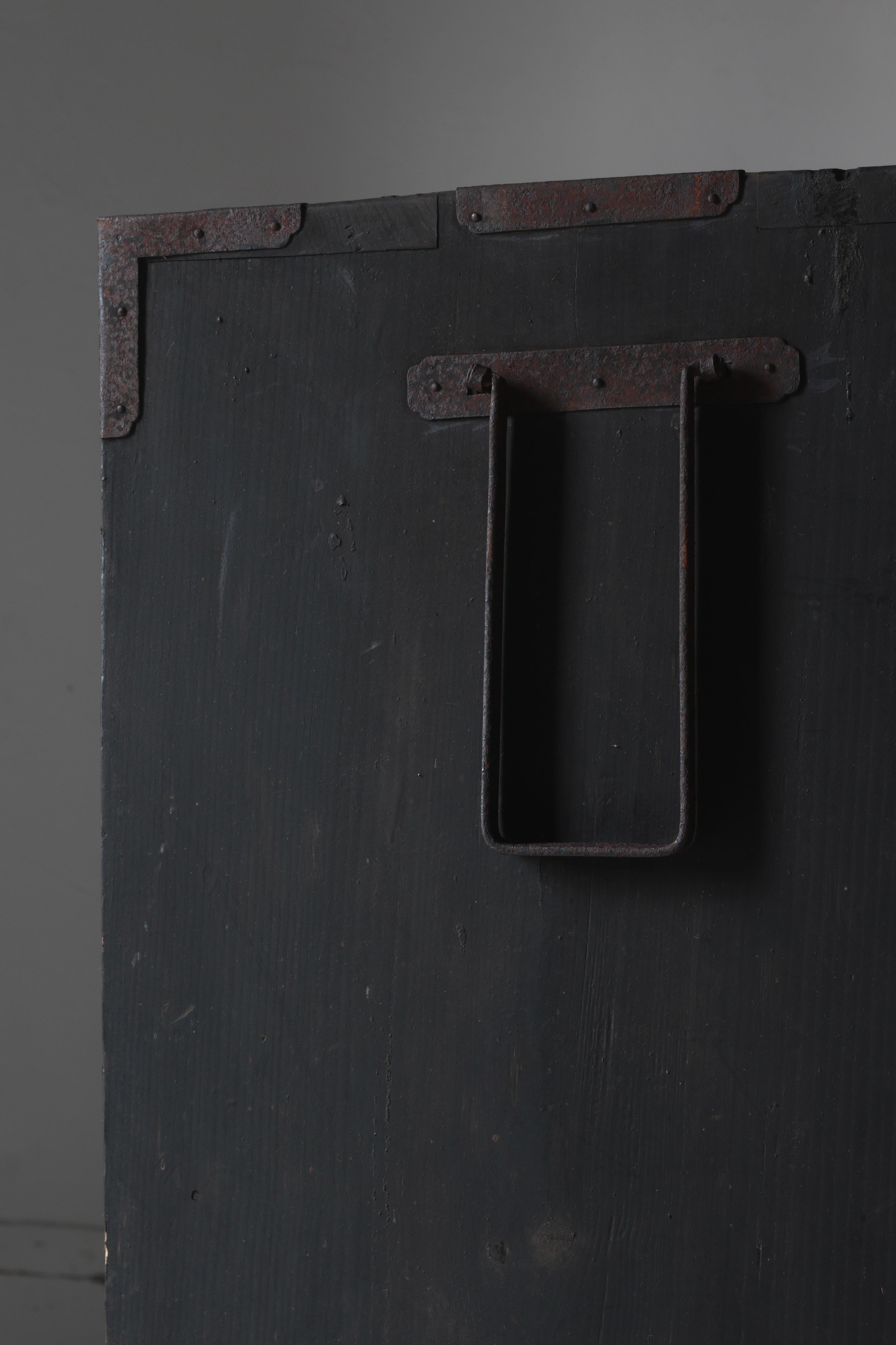 Japanese Antique Black Tansu / Cabinet Storage / 1868-1912s Wabi-Sabi For Sale 8