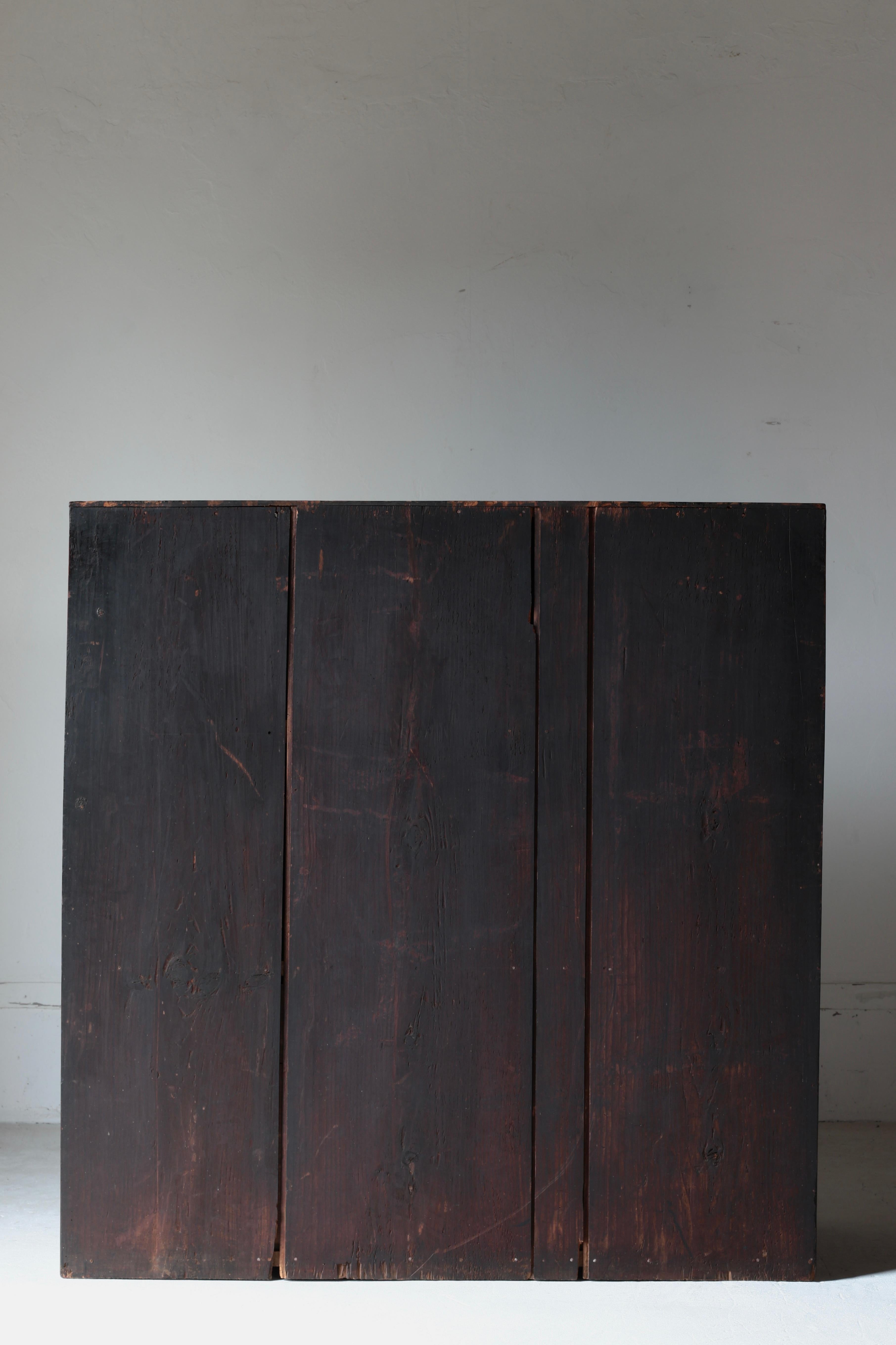 Japanische antike schwarze Tansu / Schrankaufbewahrung / 1868-1912er Jahre / Wabi-Sabi Mingei im Angebot 6