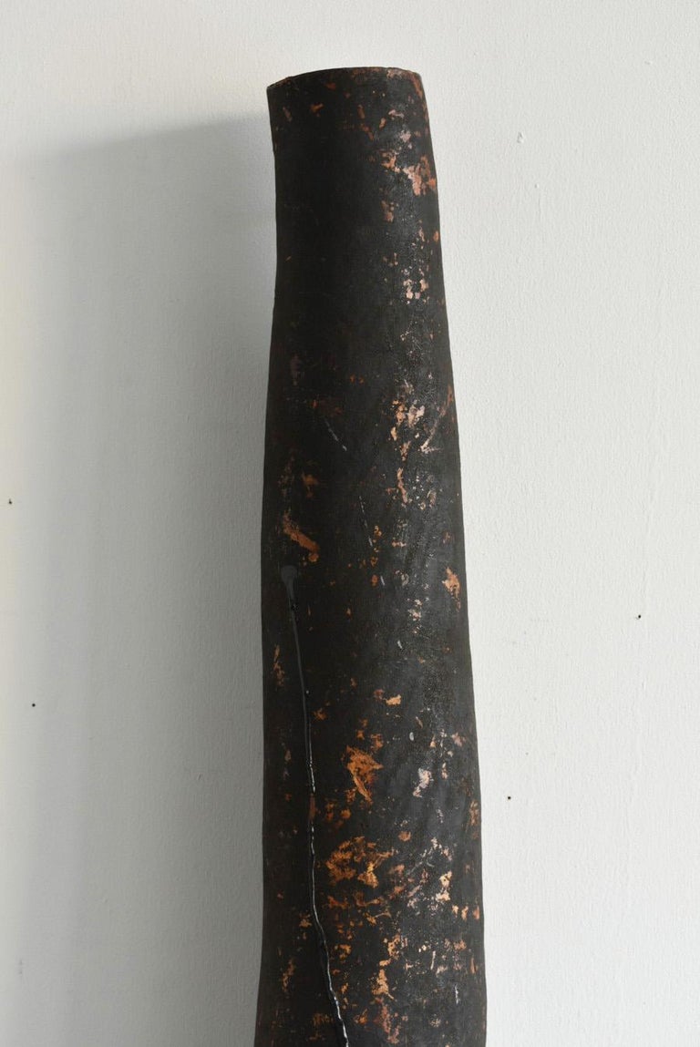 Japanese Antique Black Wall Hanging Vase/18681920/Wabisabi Gourd