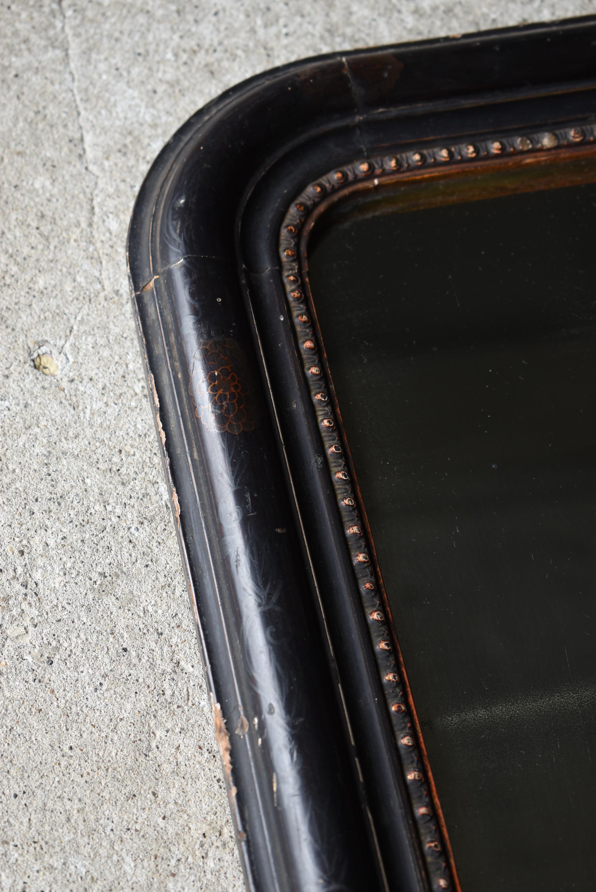 Antique Mirror giapponese nero 1900-1920 / Wabi Sabi 2