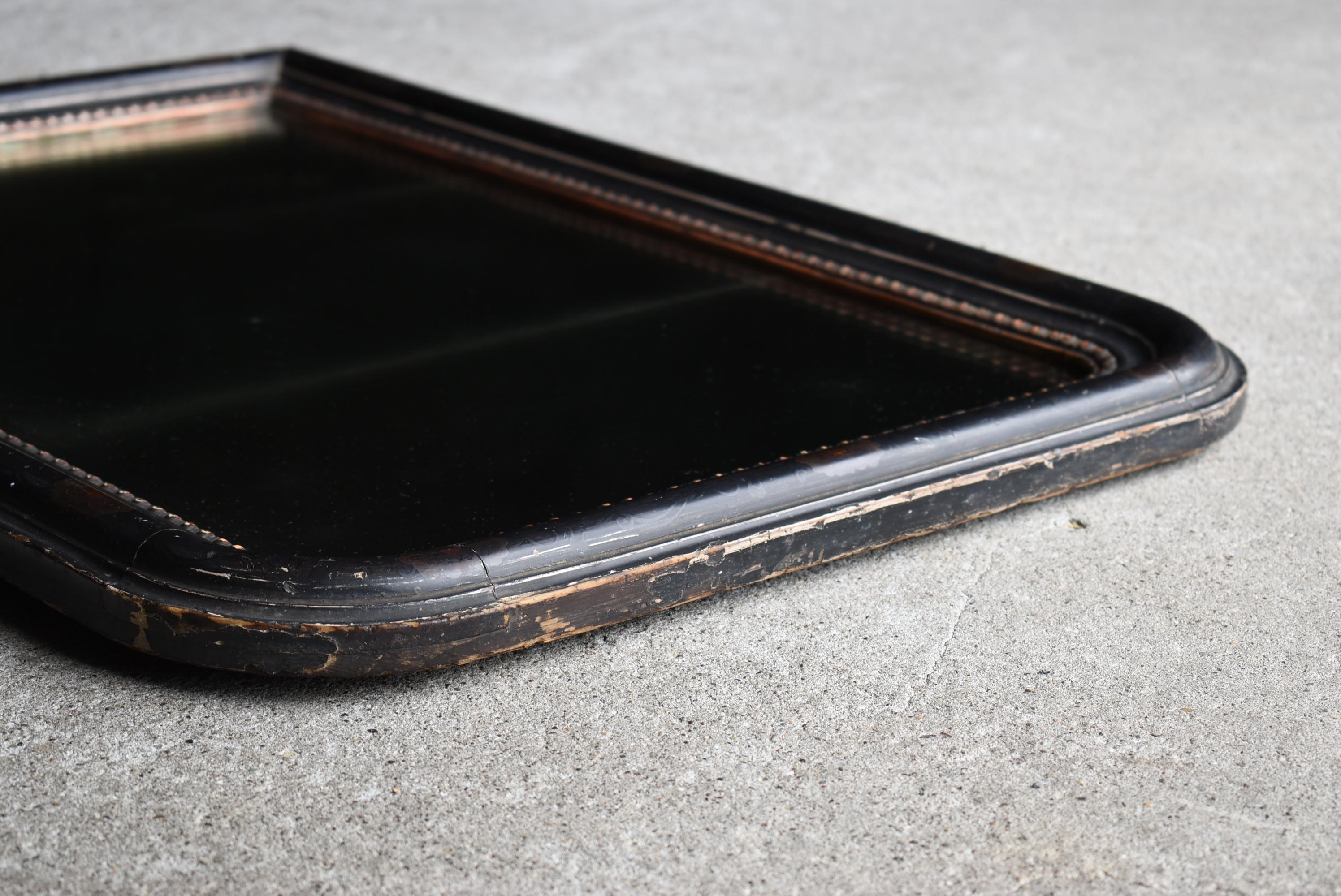 Antique Mirror giapponese nero 1900-1920 / Wabi Sabi 5