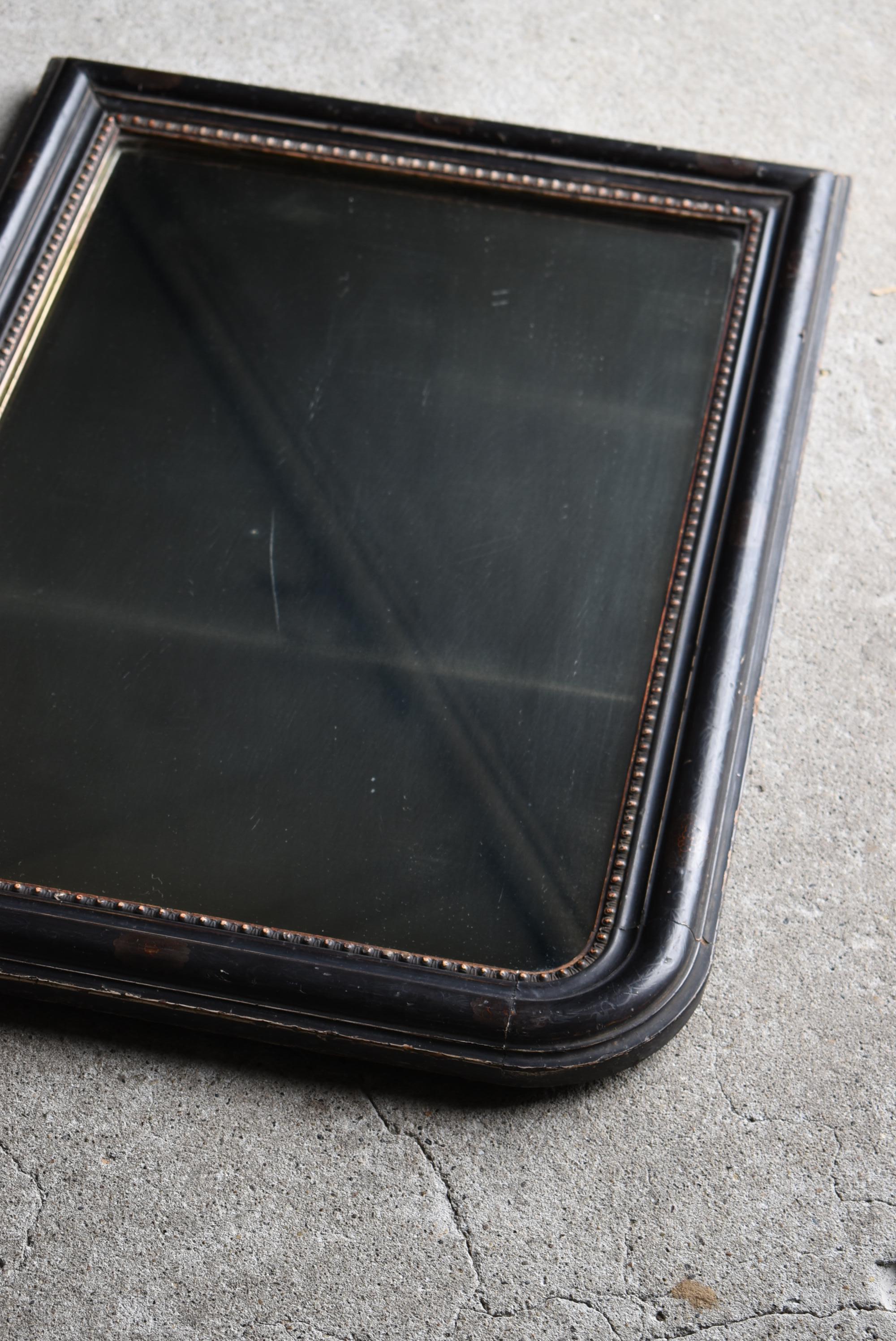 Antique Mirror giapponese nero 1900-1920 / Wabi Sabi 7