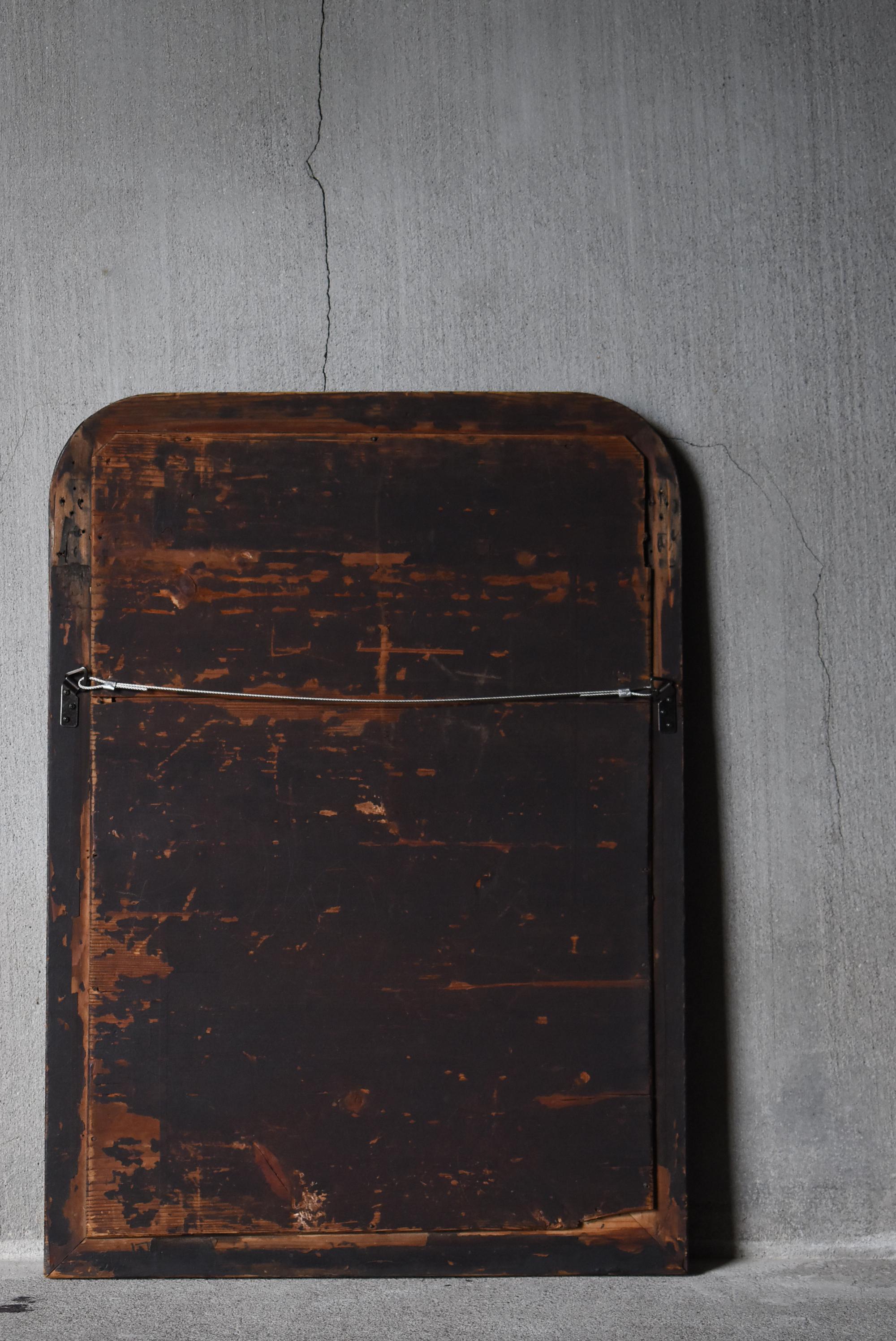 Antique Mirror giapponese nero 1900-1920 / Wabi Sabi 8