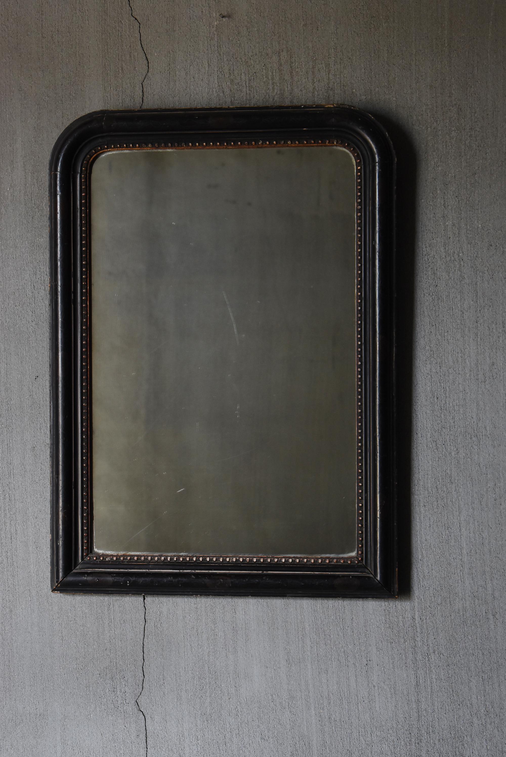 Antique Mirror giapponese nero 1900-1920 / Wabi Sabi 10