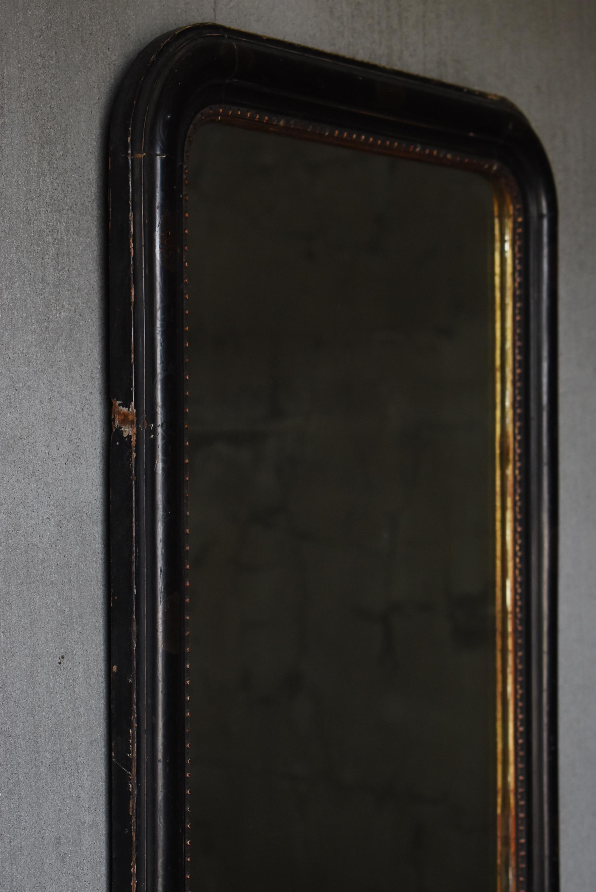 Antique Mirror giapponese nero 1900-1920 / Wabi Sabi In condizioni buone a Chōsei District Nagara, JP