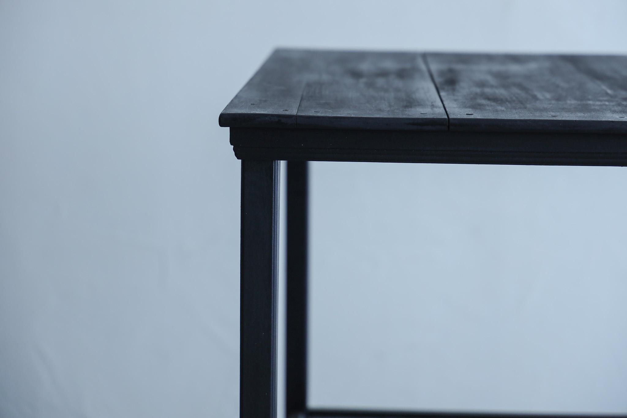 20th Century Japanese Antique black wood rack, Wabi-Sabi For Sale