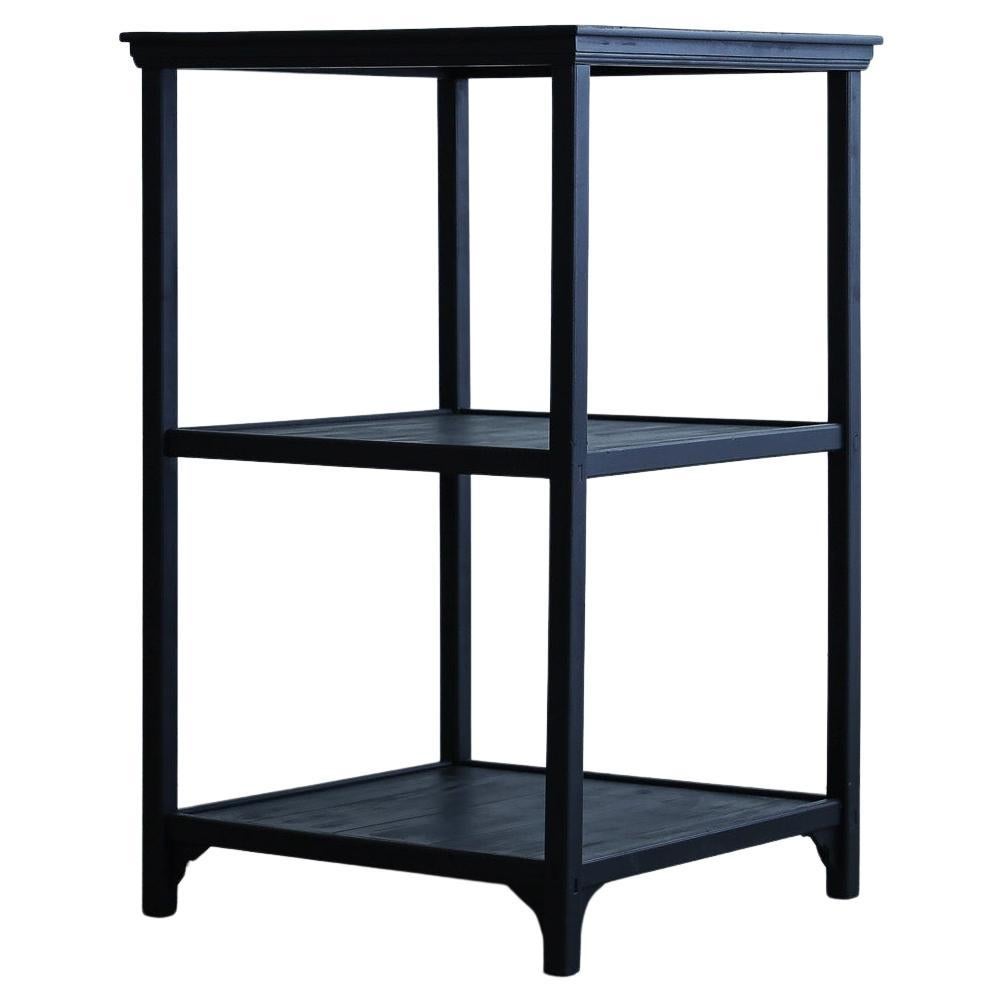 Japanese Antique black wood rack, Wabi-Sabi For Sale