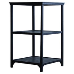 Japanese Antique black wood rack, Wabi-Sabi