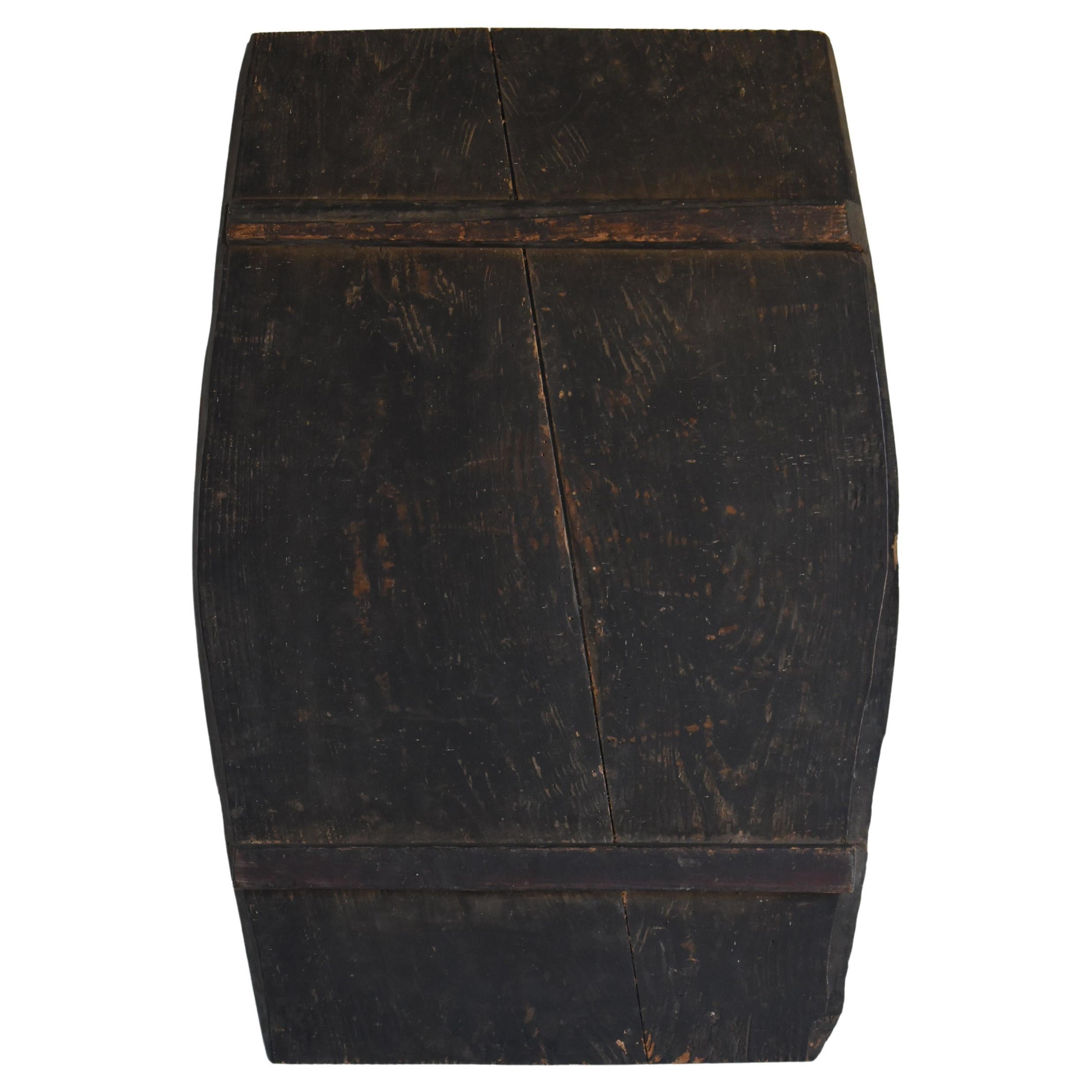 Japanese Antique Black Wooden Board 1800s-1900s/Abstract Art Wabisabi Art