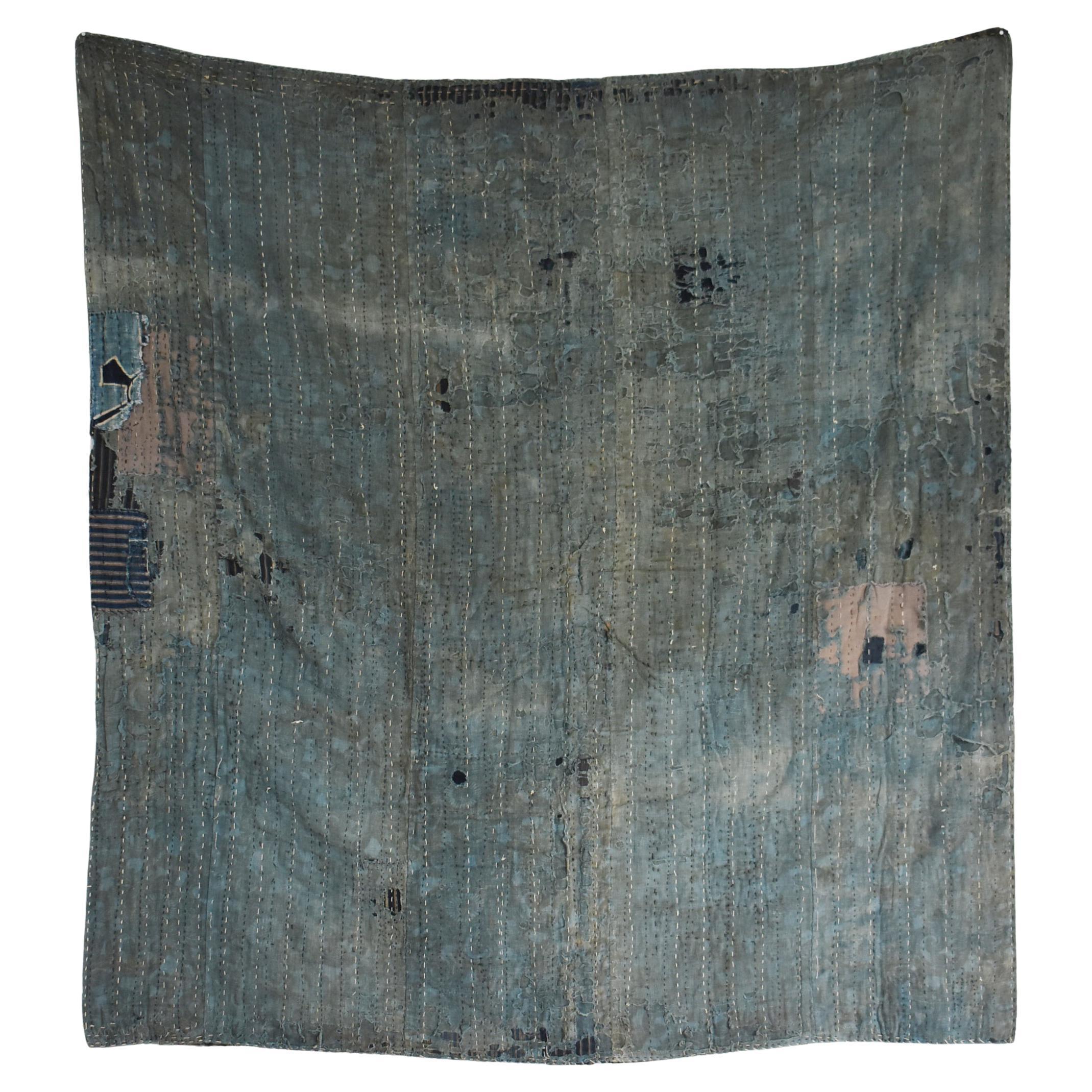 Japanische Antike "BORO" 1800er-1860er Jahre / Rag Wandteppich Patchwork Textil Wabisabi im Angebot