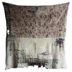 Japanese Antique Boro Textile 1900s-1940s / Abstract Art Wabi Sabi