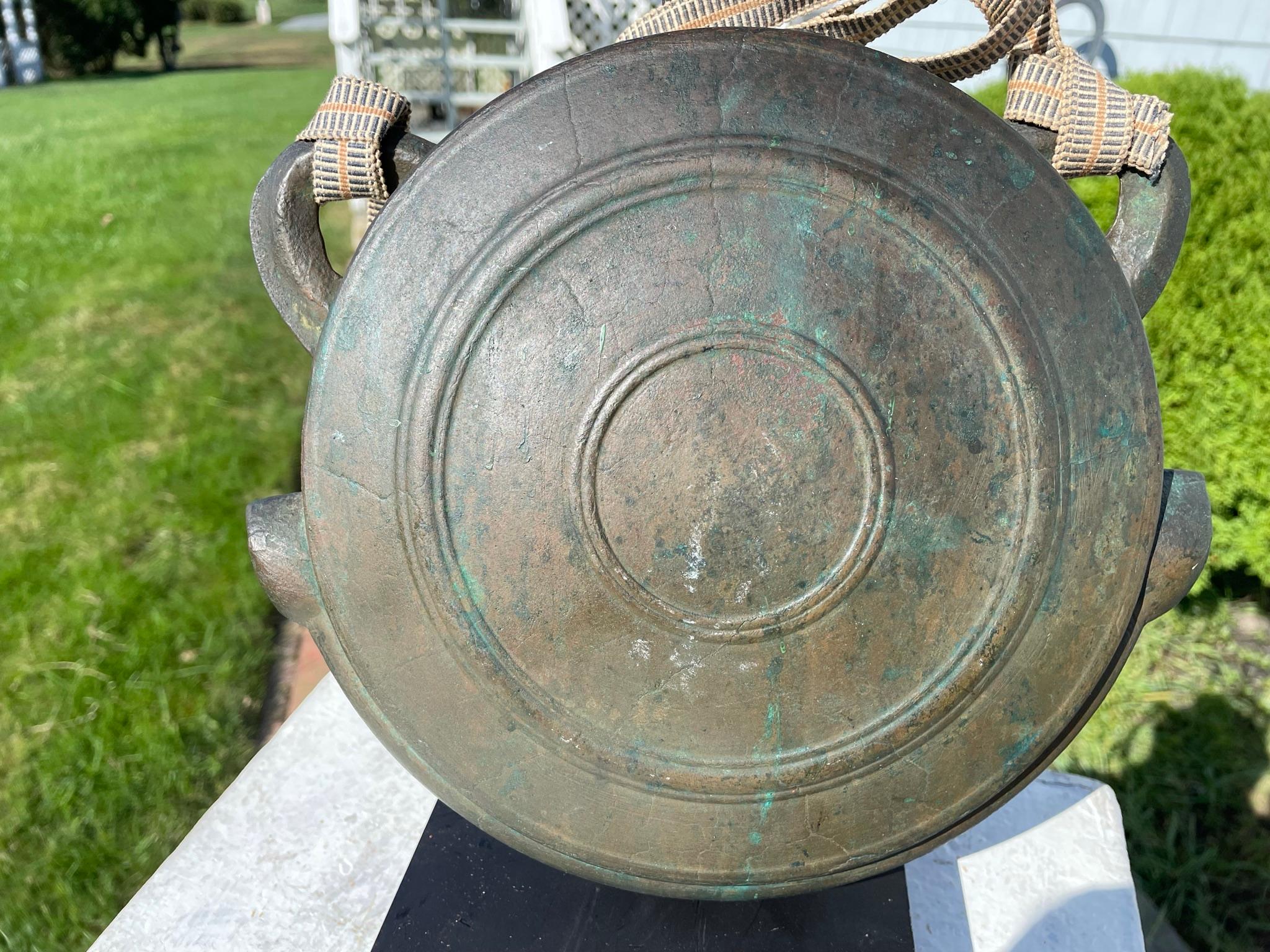 Japanese Antique Bronze Wishing Bell 1705 2