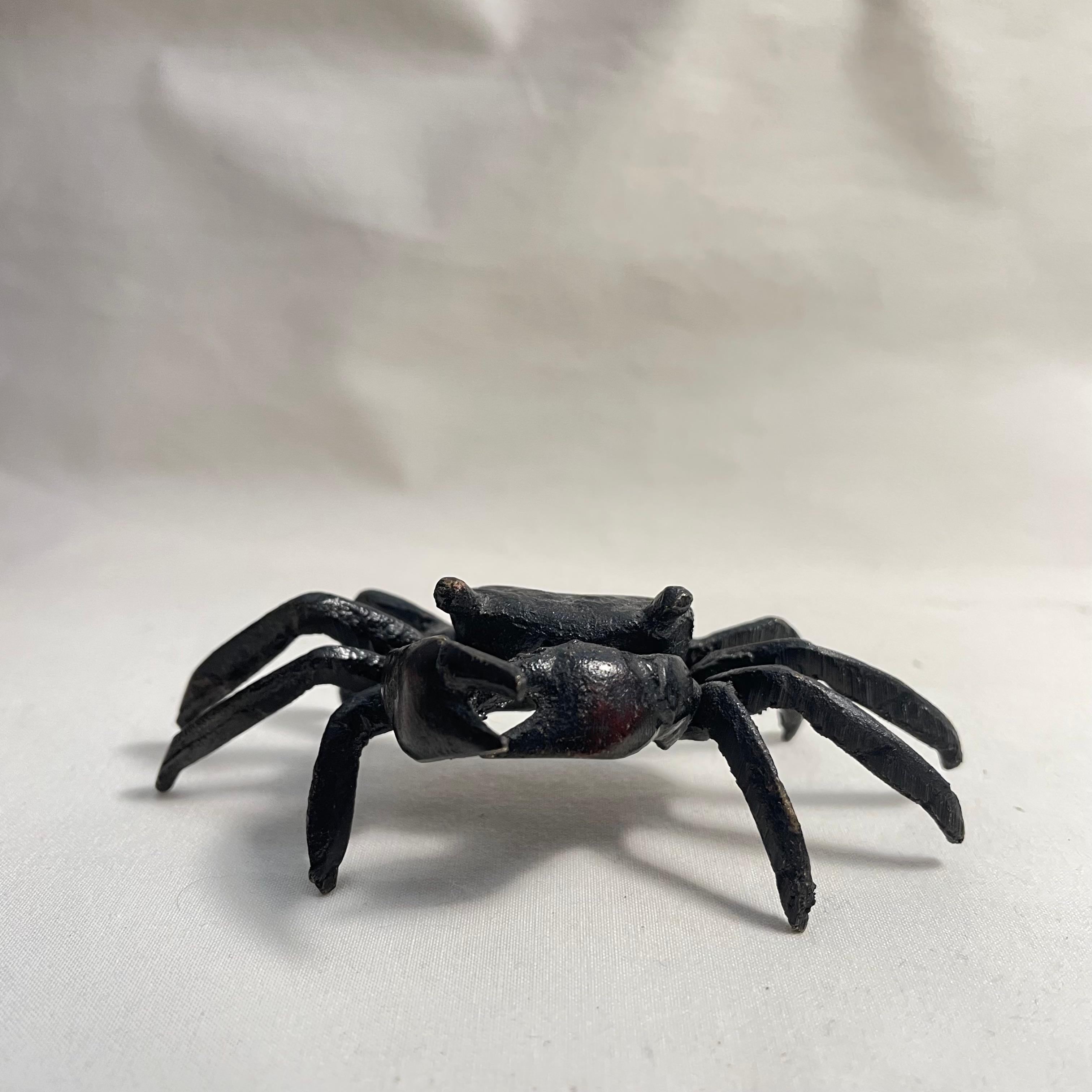 20th Century Japanese Antique Bronze Crabe 1930-40s Showa era For Sale