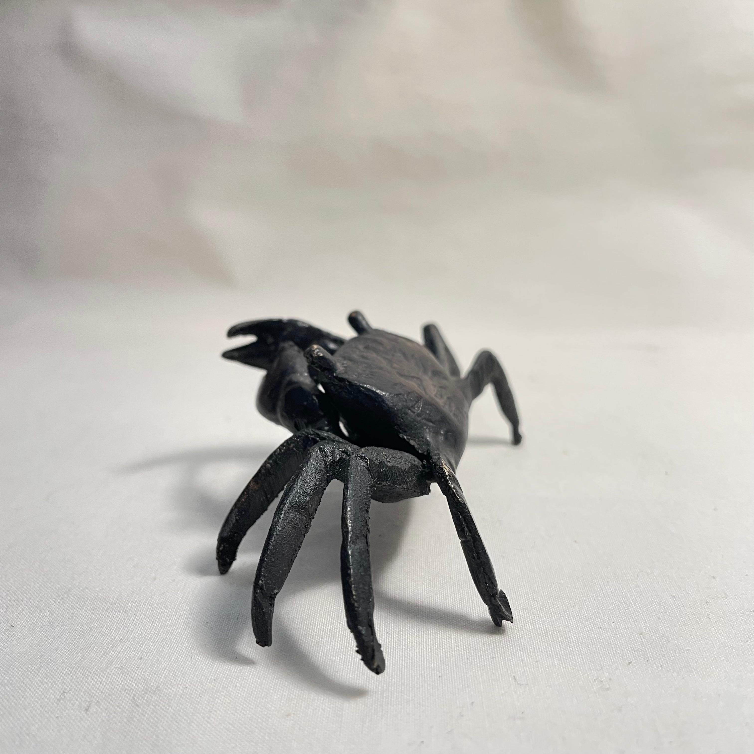 Japanese Antique Bronze Crabe 1930-40s Showa era For Sale 1