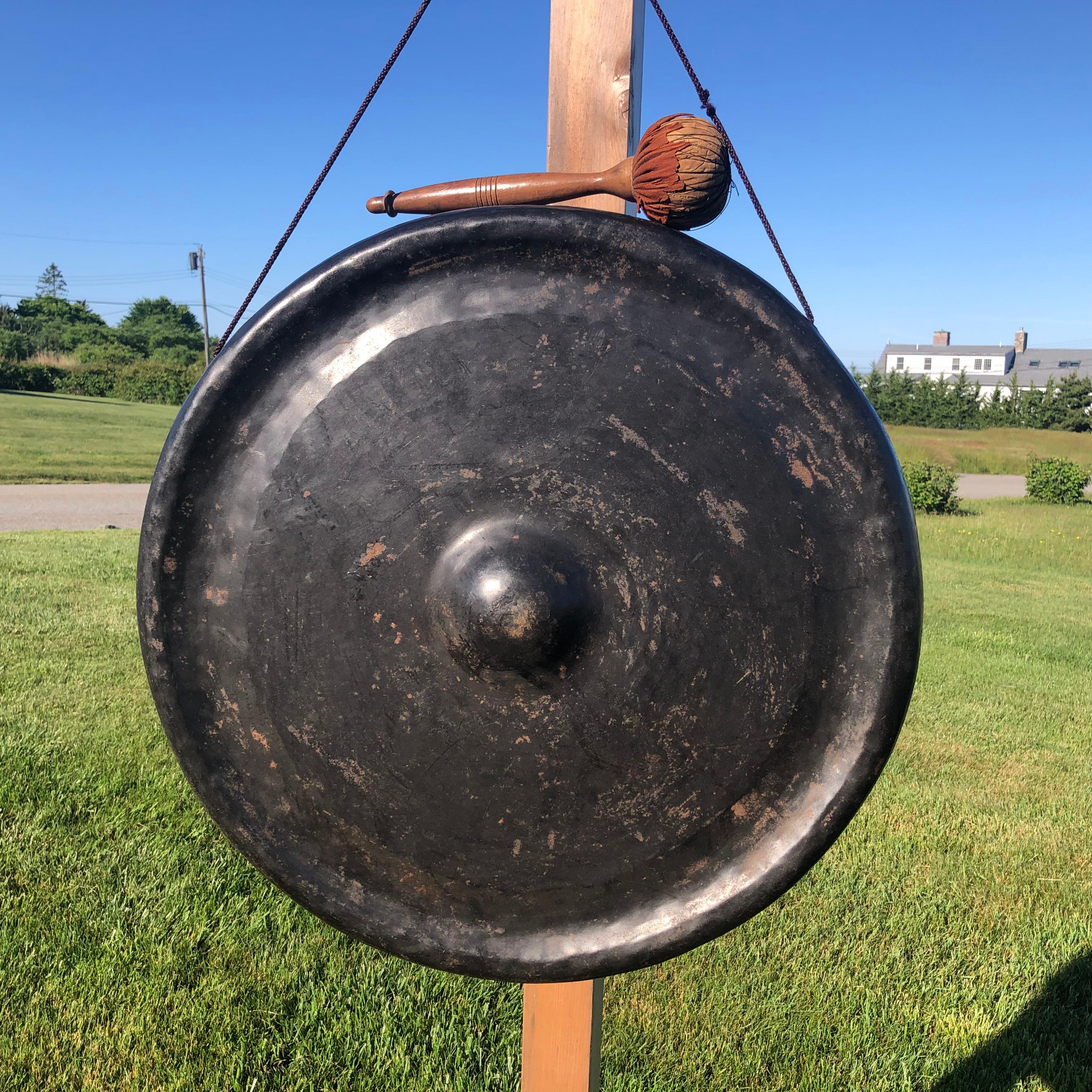 Japanese Antique Huge Bronze Gong 9