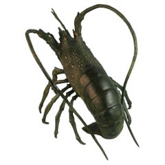 Japanese Antique Bronze Jumbo Lobster