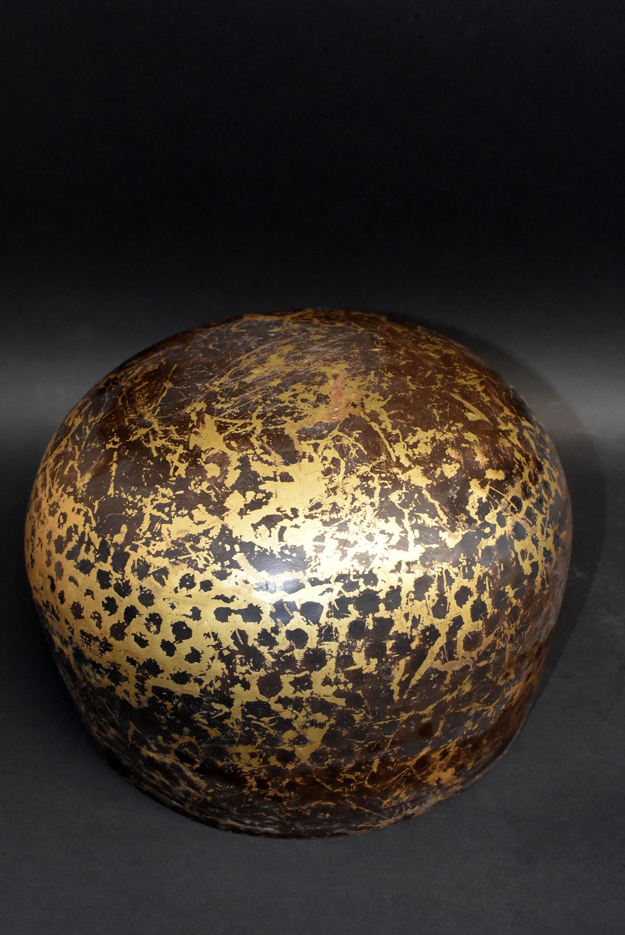 Japanese Antique Bronze Singing Bowl Hand-Hammered Large 7