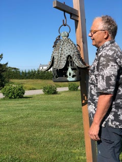 Japanese Antique Bronze Star Fish Lantern, Hand Made Unique