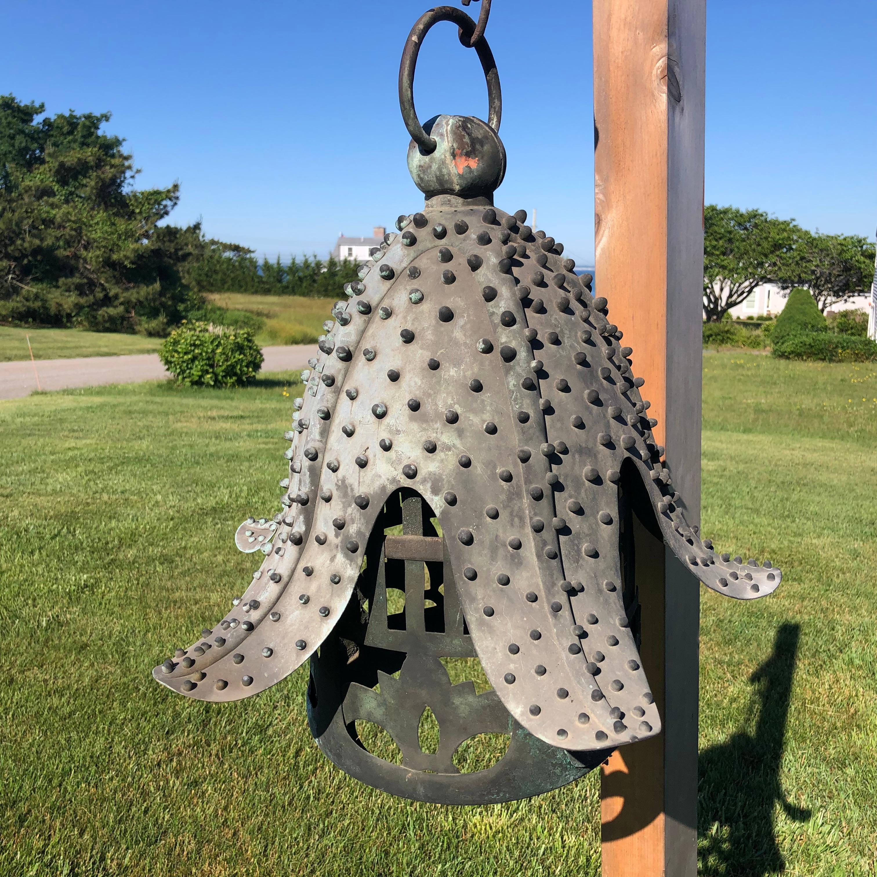 Japanese Antique Unique Bronze Star Fish Lantern  For Sale 4