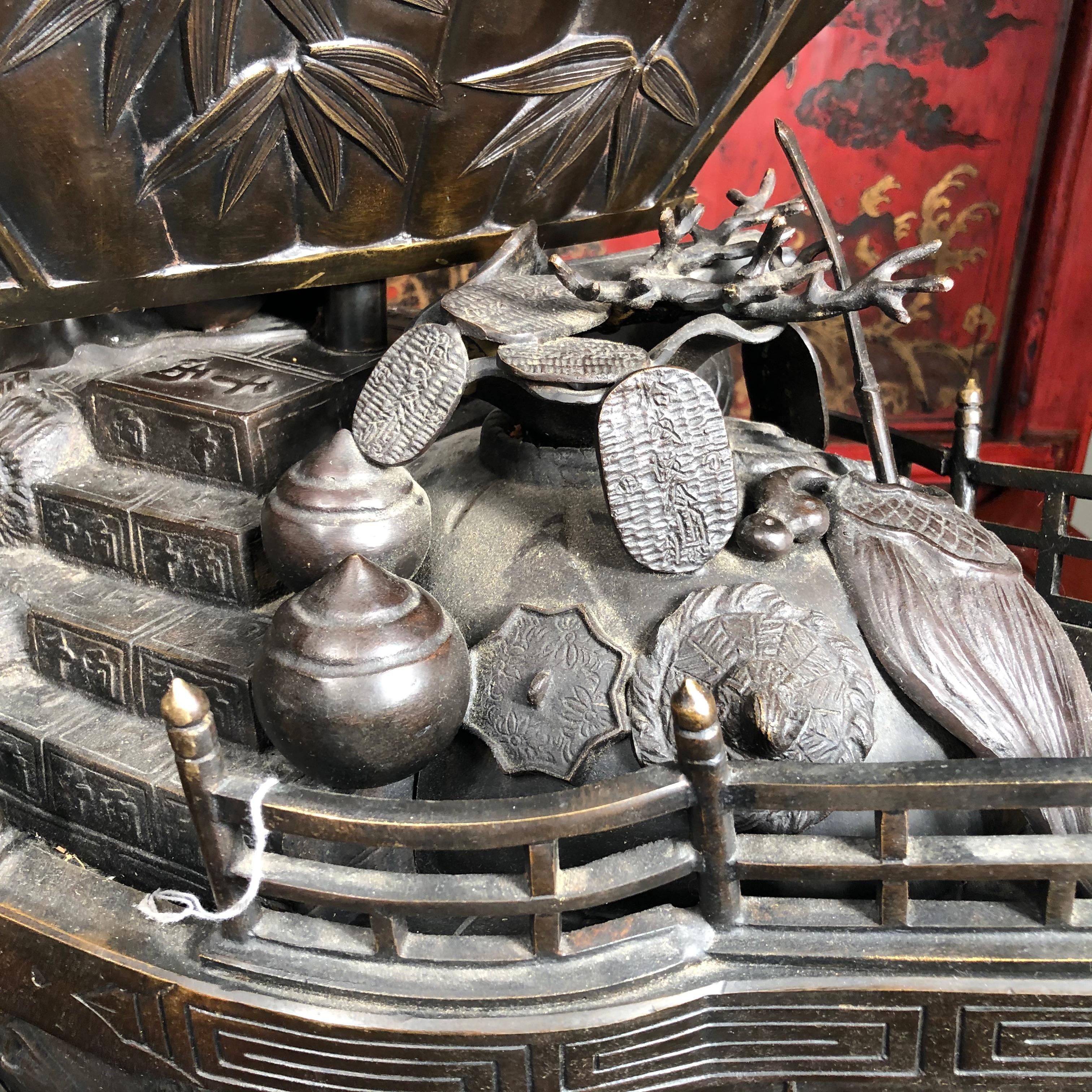 Japanisches, riesiges, antikes Bronze-Schiffs-Meisterwerk „Treasure Fortune“  im Angebot 10