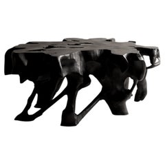 Japanese Antique Brutalist  Low Table 1900s-1940s / Side Table Wabi Sabi