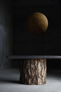 Japanese Antique Brutalist Side Table 1860s-1900s / Coffee Table Wabisabi